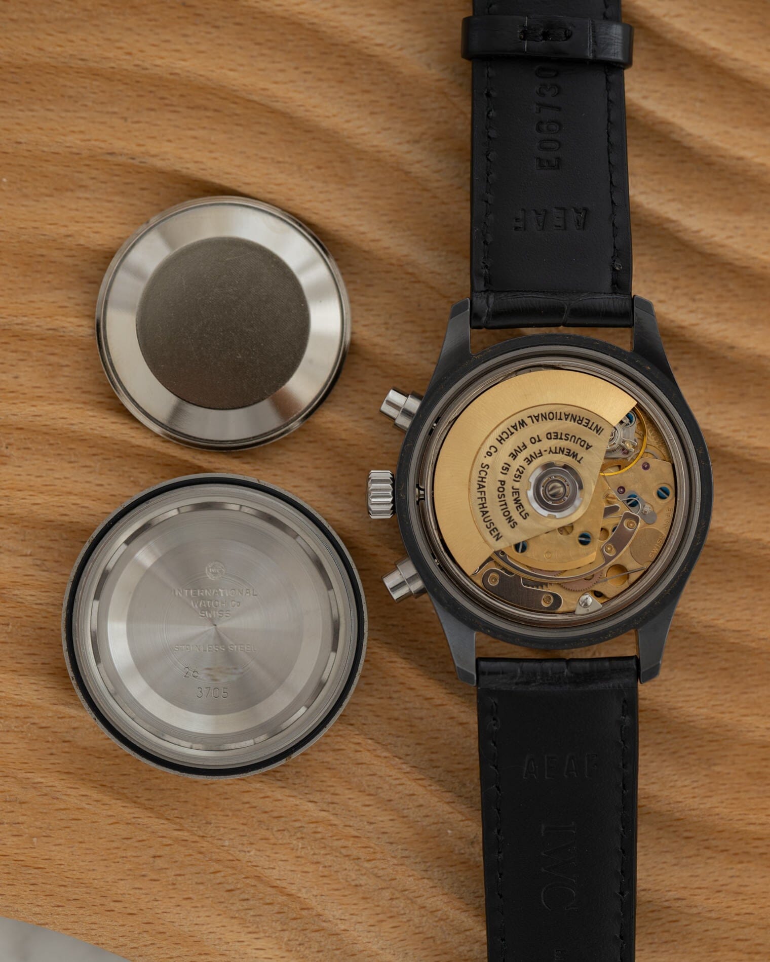 IWC フリーガークロノグラフ 3705 ”ブラックフリーガー" 保証書付き Watch IWC