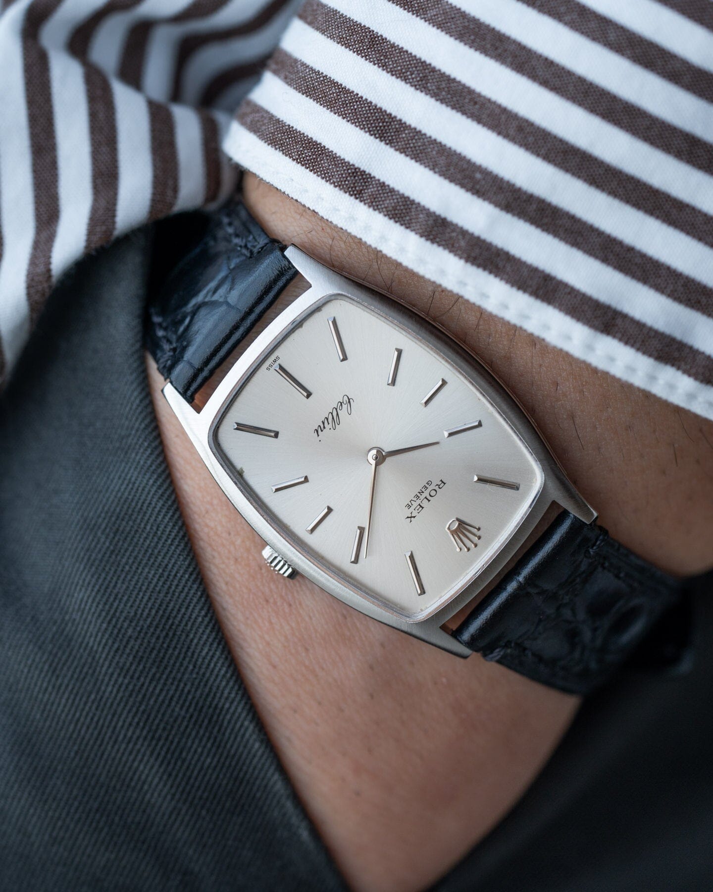 Rolex チェリーニ 3807 WG シルバーダイアル Watch ROLEX