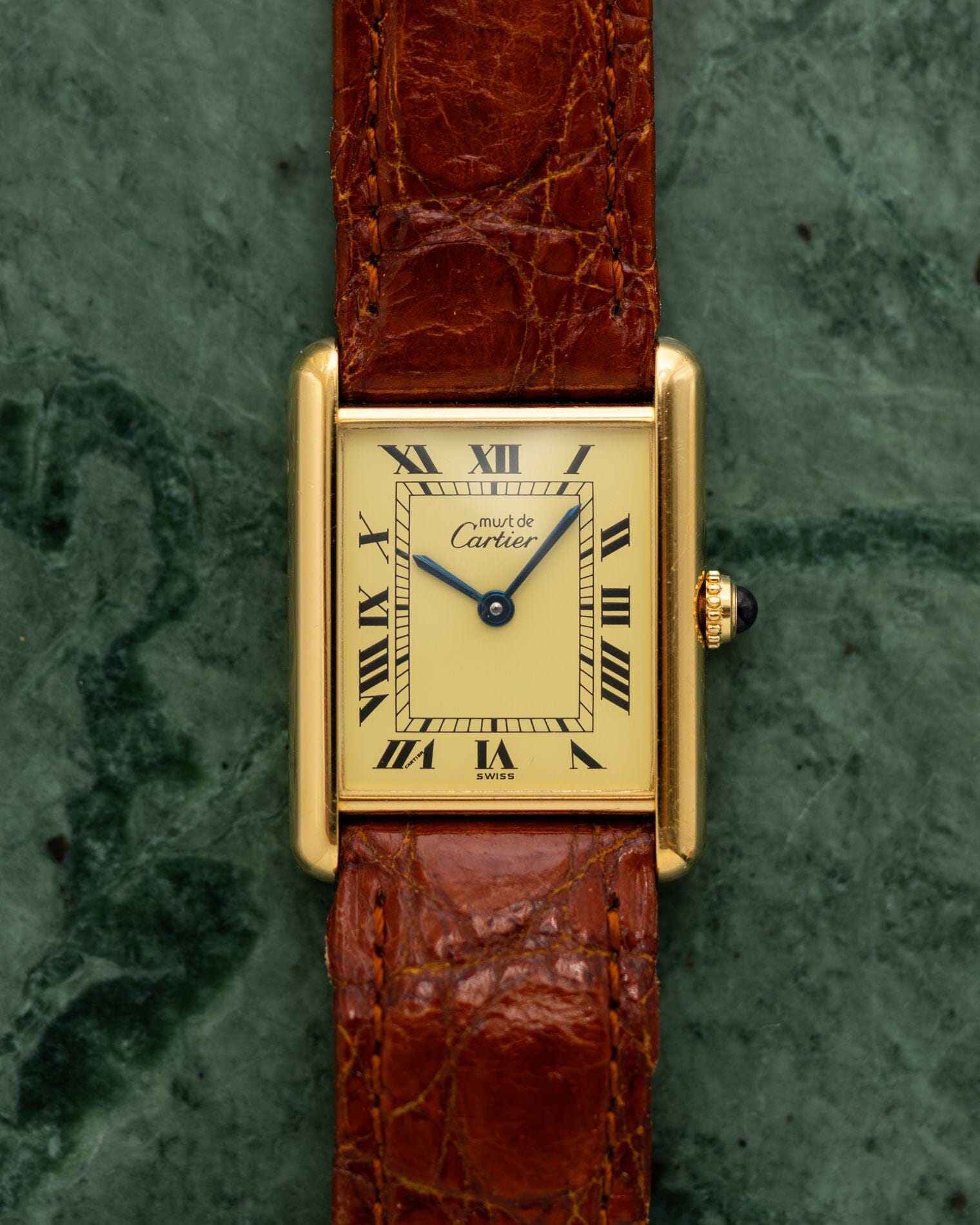 カルティエ マストタンク LM アイボリーローマン QZ Watch CARTIER