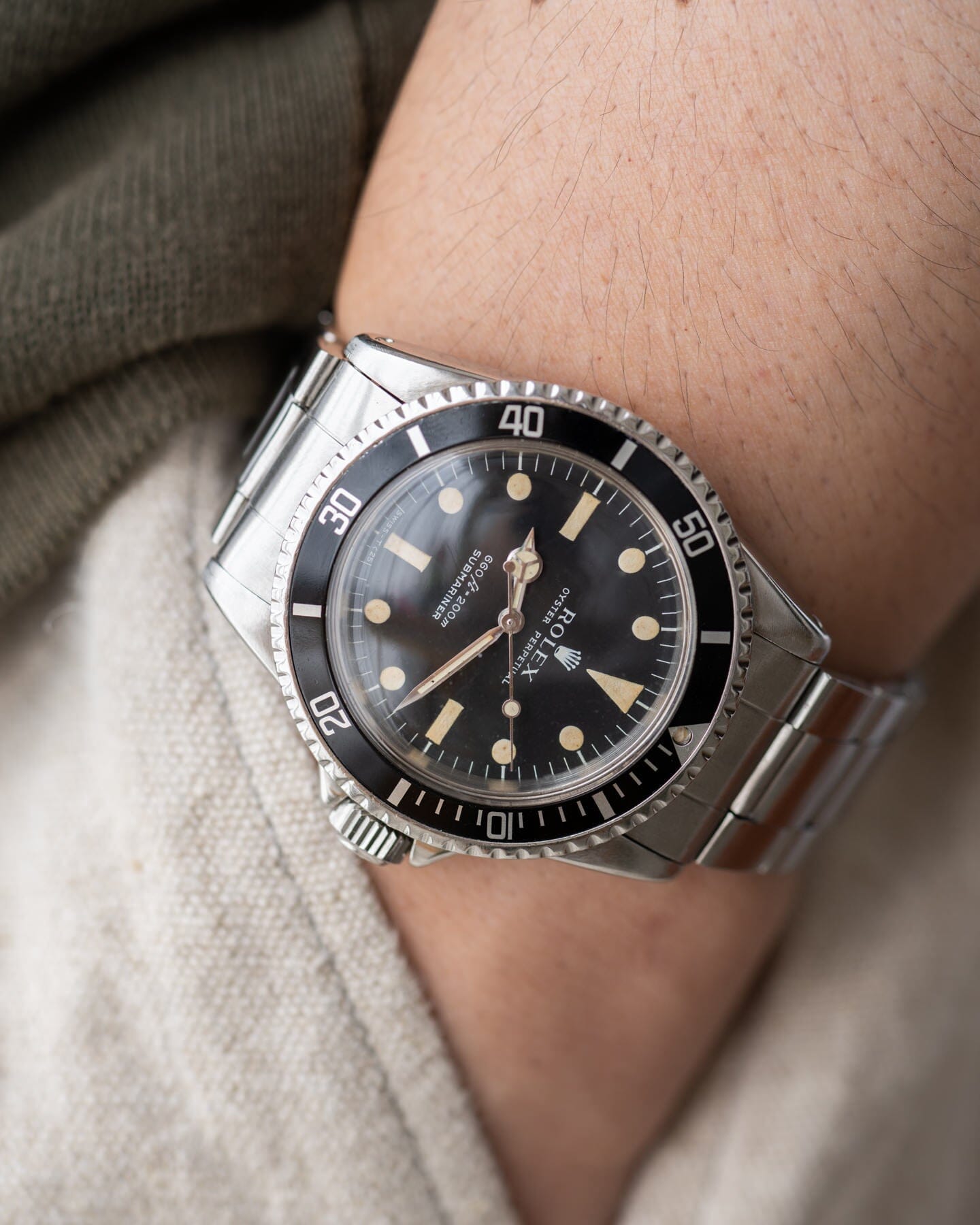Rolex Submariner 5513 Feet First "Serif Dial" Watch ROLEX