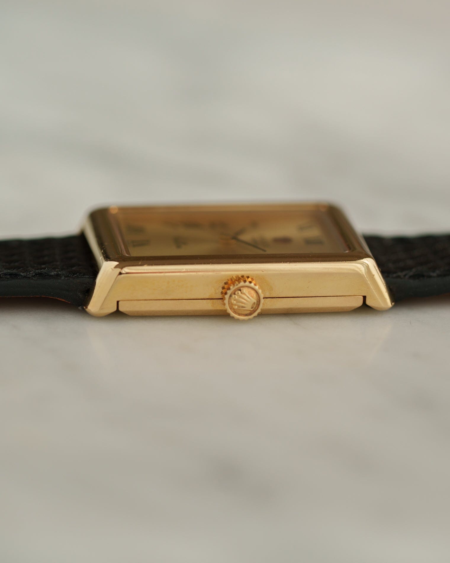 ロレックス チェリーニ 4103 レクタングル YG シャンパンローマンダイアル Watch ROLEX