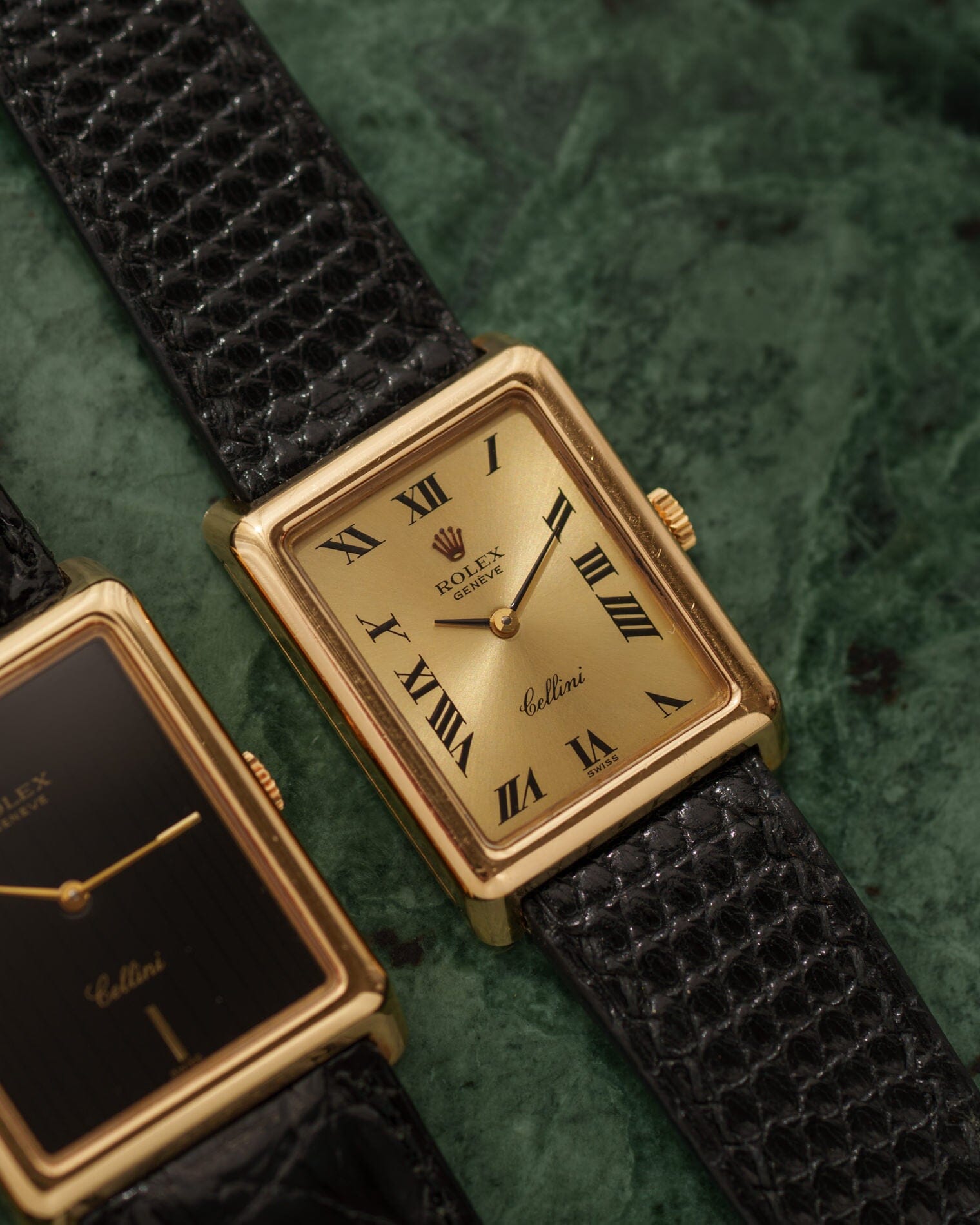 ロレックス チェリーニ 4103 レクタングル YG シャンパンローマンダイアル Watch ROLEX