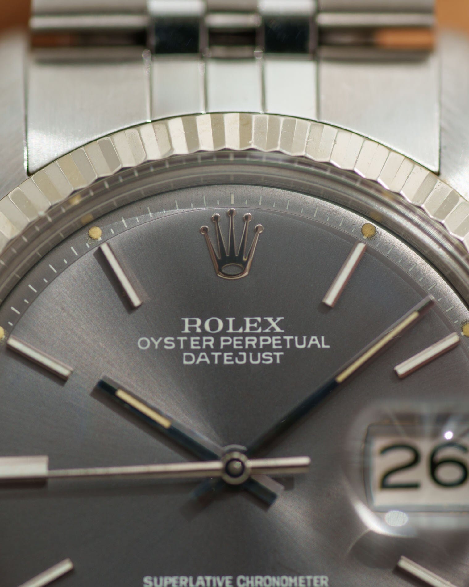 ロレックス デイトジャスト 1601 グレー 保証書 修理保証書付き Watch ROLEX