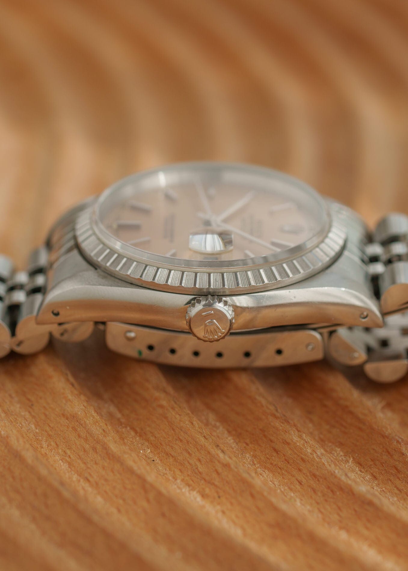 ロレックス デイトジャスト 16220 シルバーパティナダイアル Watch ROLEX