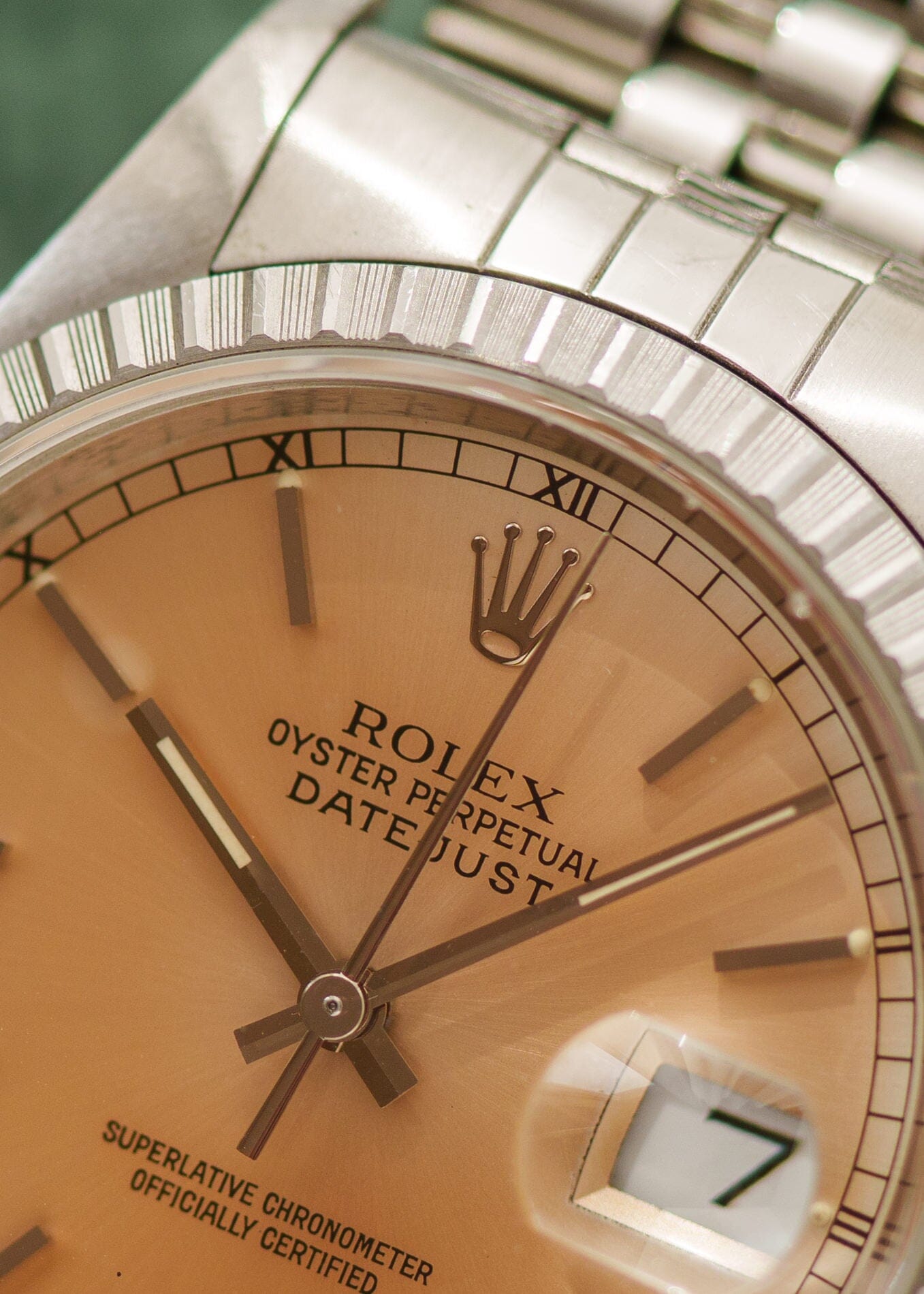 ロレックス デイトジャスト 16220 シルバーパティナダイアル Watch ROLEX