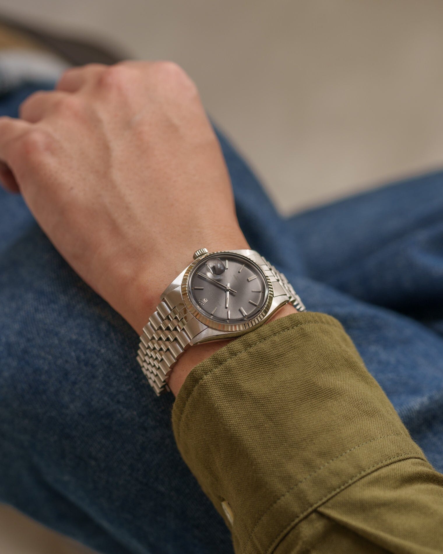 ロレックス デイトジャスト 1601 グレー 保証書 修理保証書付き Watch ROLEX