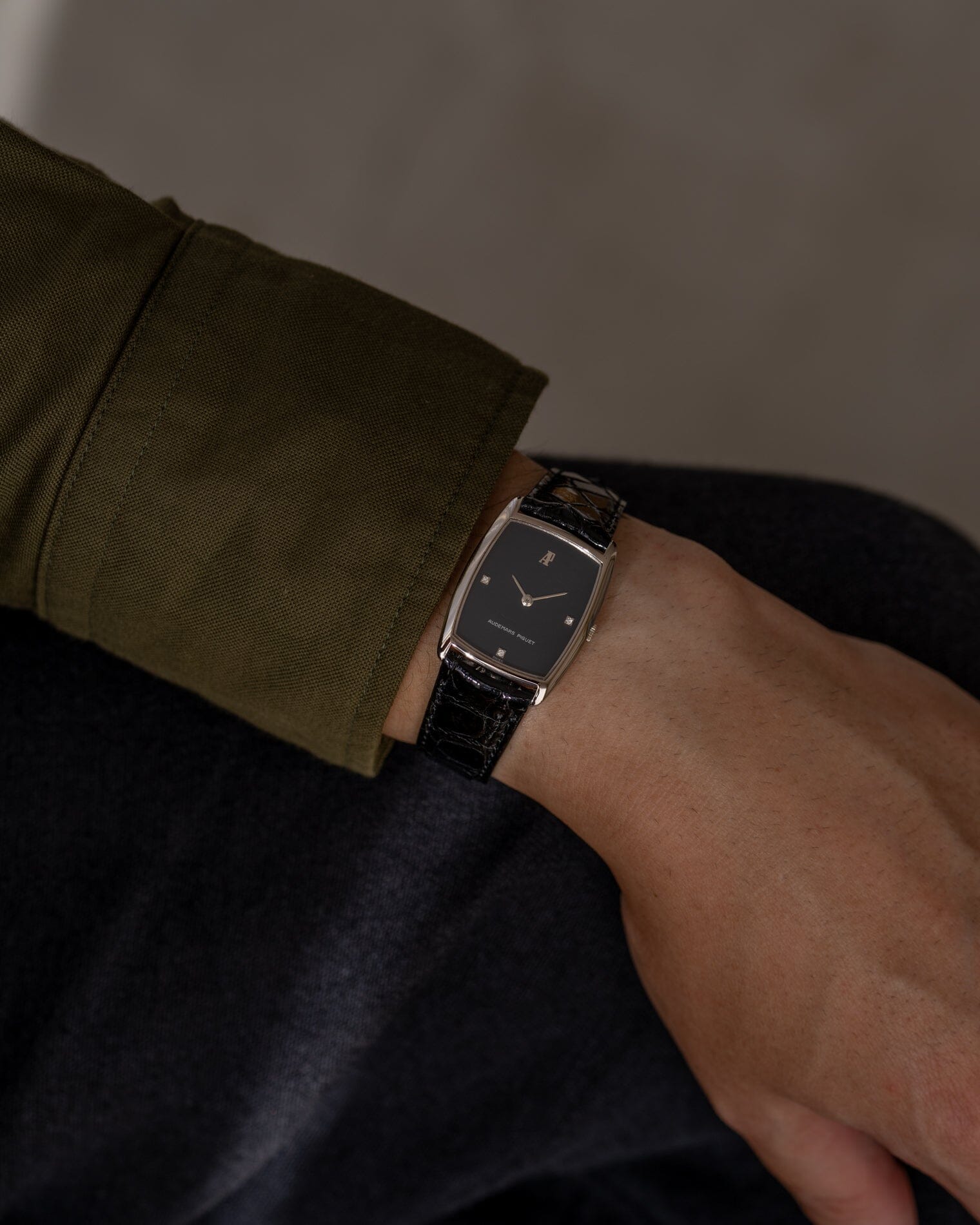 Audemars Piguet トノー WG ブラックダイヤモンドダイアル Watch AUDEMARS PIGUET