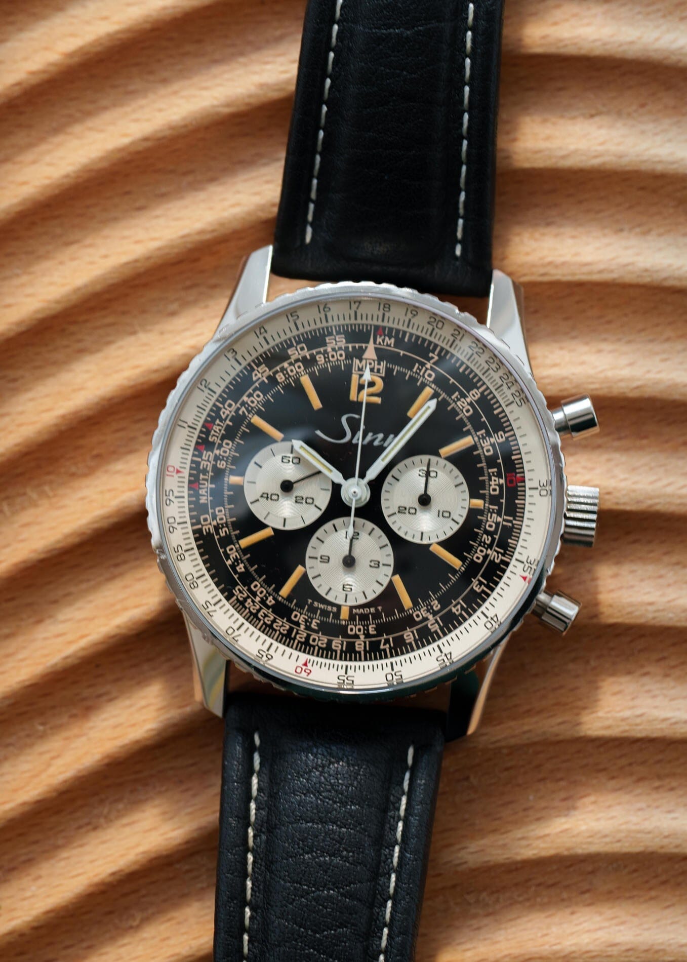SINN 903 "ナビタイマー" スティール レマニア1873 手巻き 1980s Watch SINN