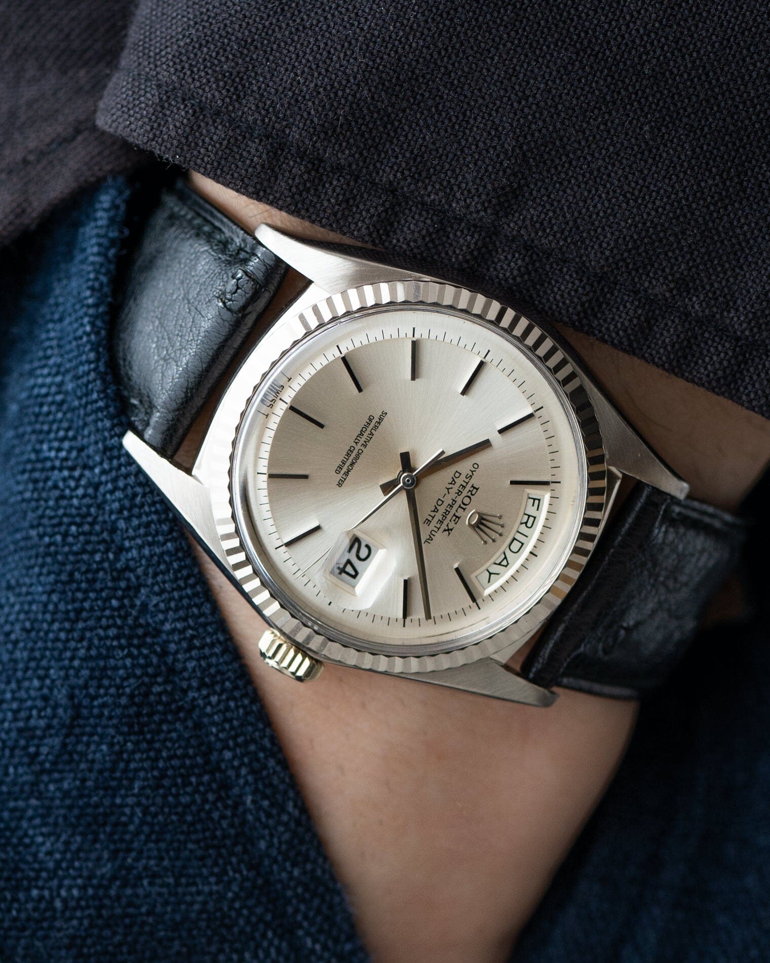 Rolex デイデイト 1803 WG シルバーダイアル Watch ROLEX