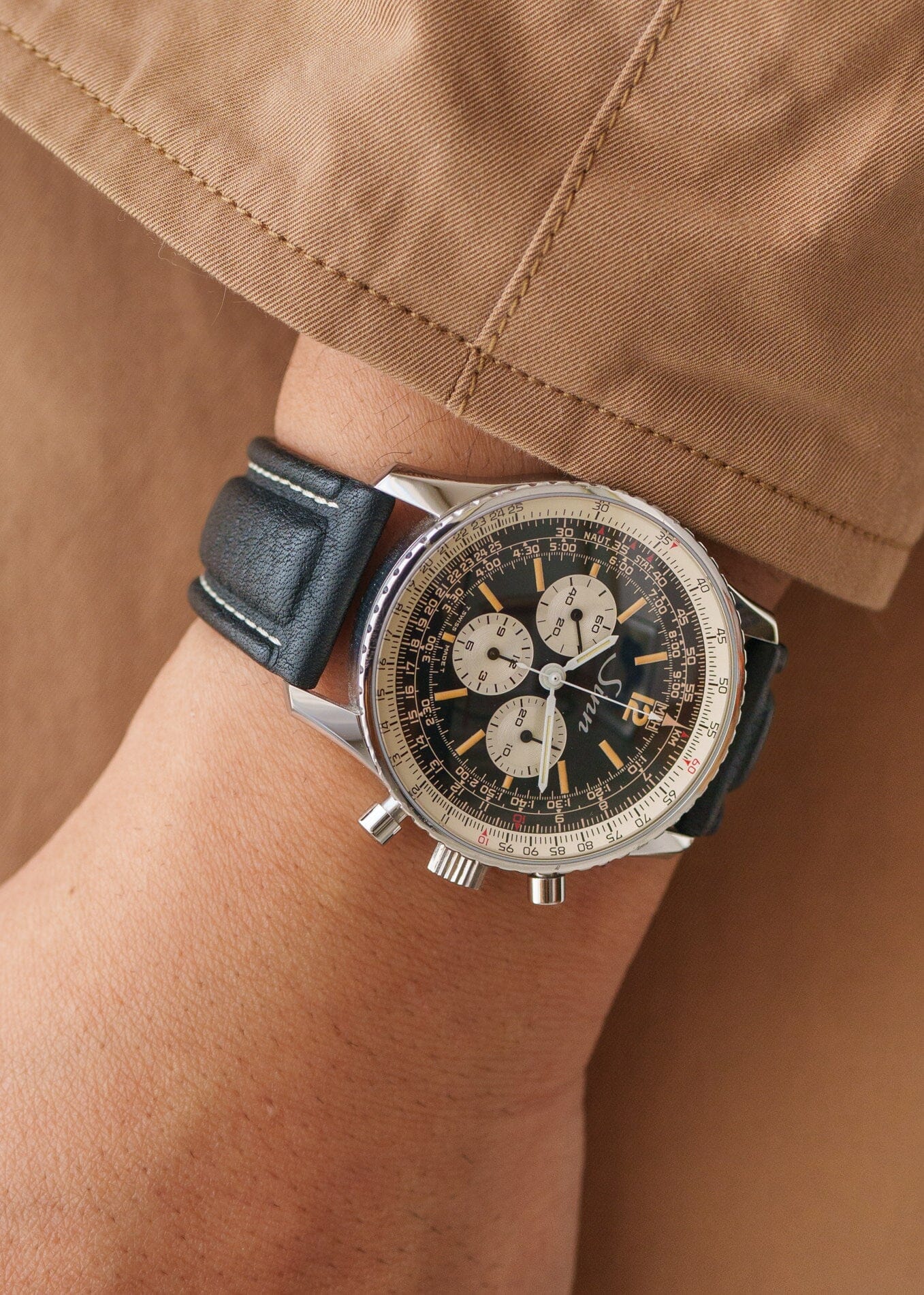 SINN 903 "ナビタイマー" スティール レマニア1873 手巻き 1980s Watch SINN