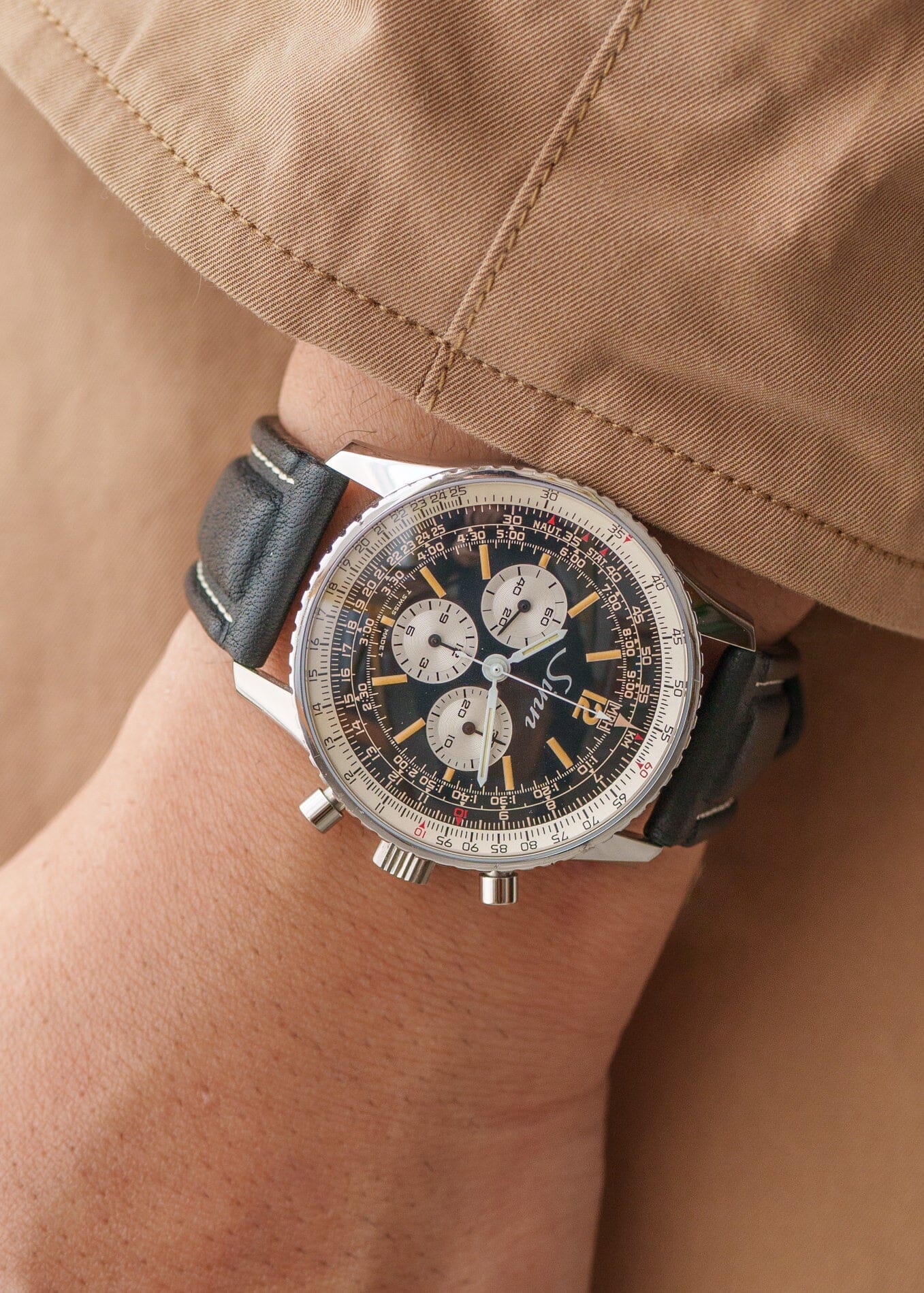 SINN 903 "ナビタイマー" スティール レマニア1873 手巻き 1980s Watch SINN