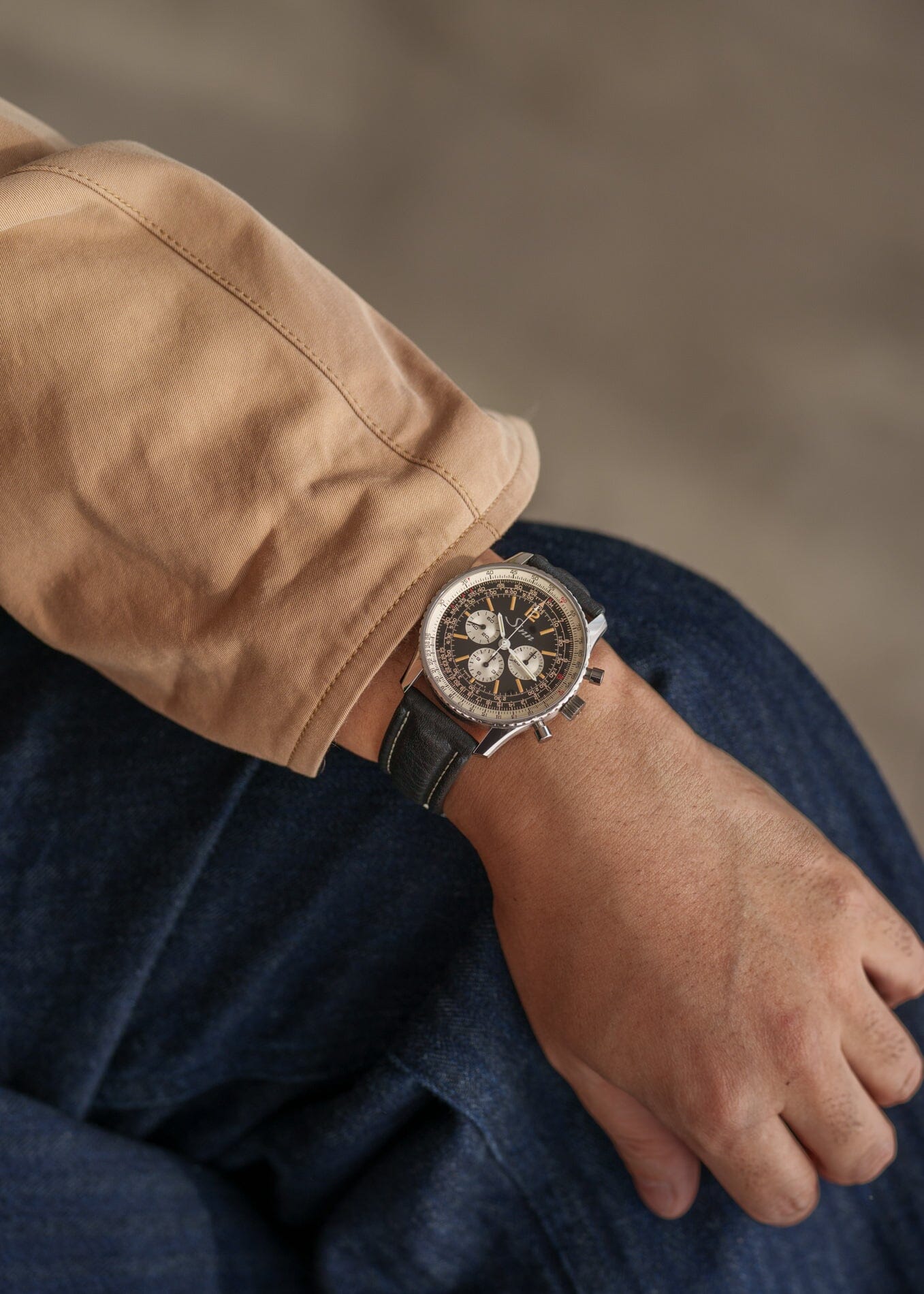 SINN 903 "ナビタイマー" スティール レマニア1873 手巻き 1980s Watch SINN