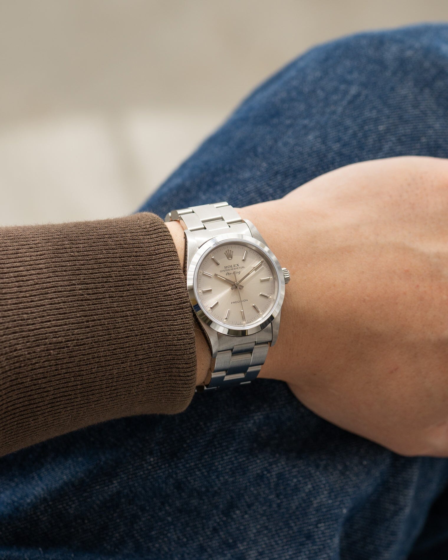 Rolex エアキング 14000 シルバーダイアル 国際サービス保証書付き Watch ROLEX