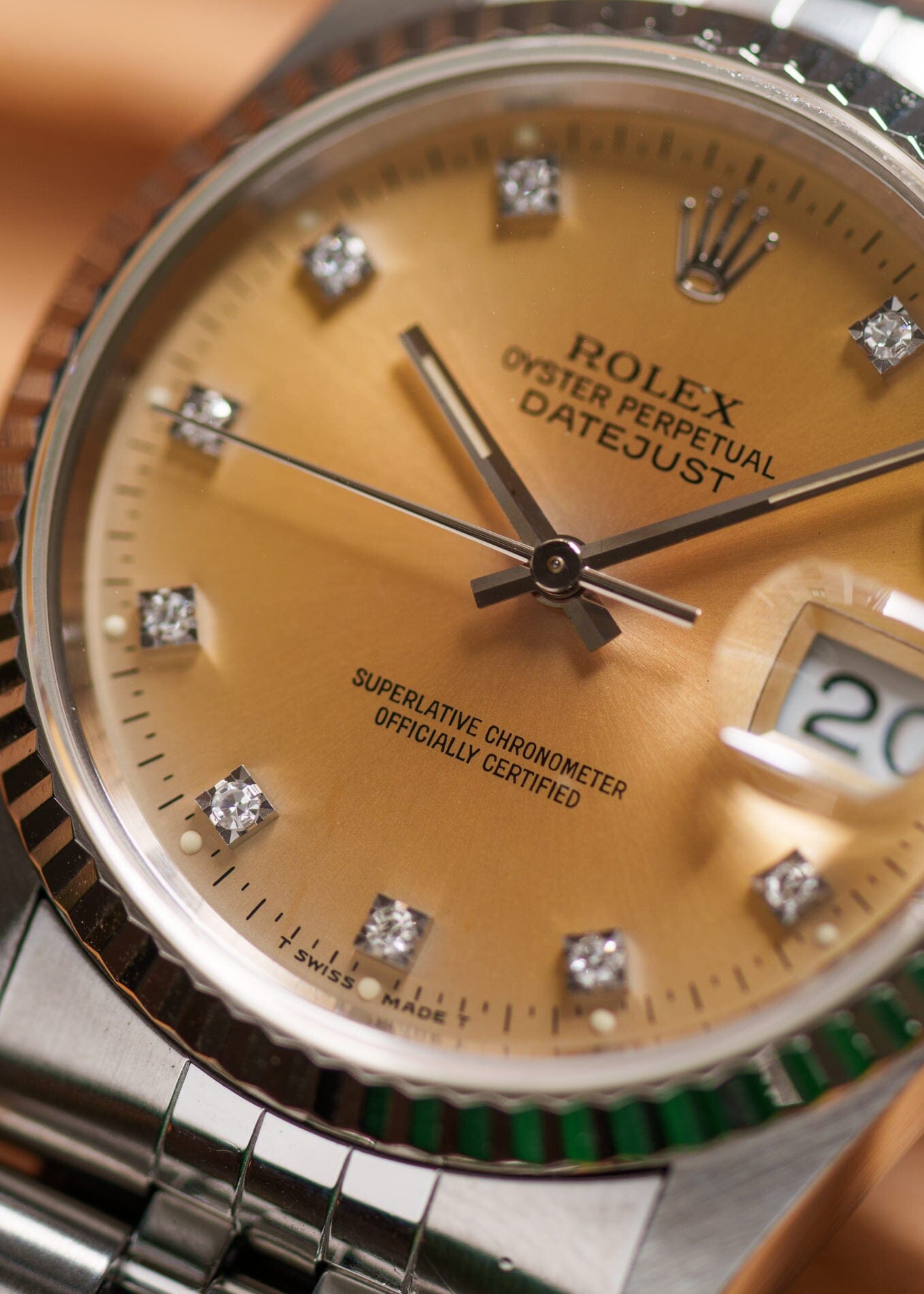 Rolex デイトジャスト 16234 シルバー ダイヤモンドダイアル 箱保証書付き Watch ROLEX