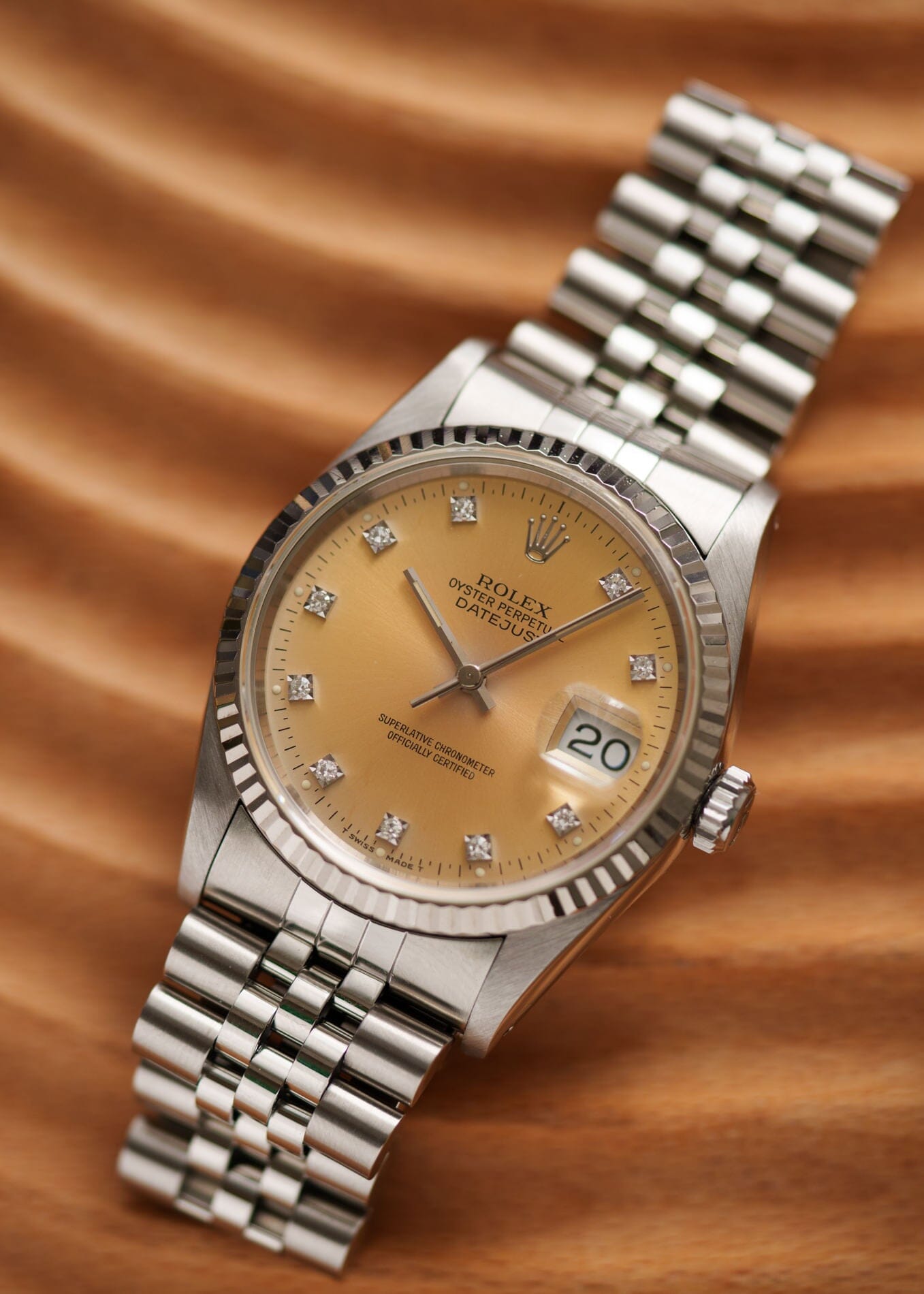 Rolex デイトジャスト 16234 シルバー ダイヤモンドダイアル 箱保証書付き Watch ROLEX