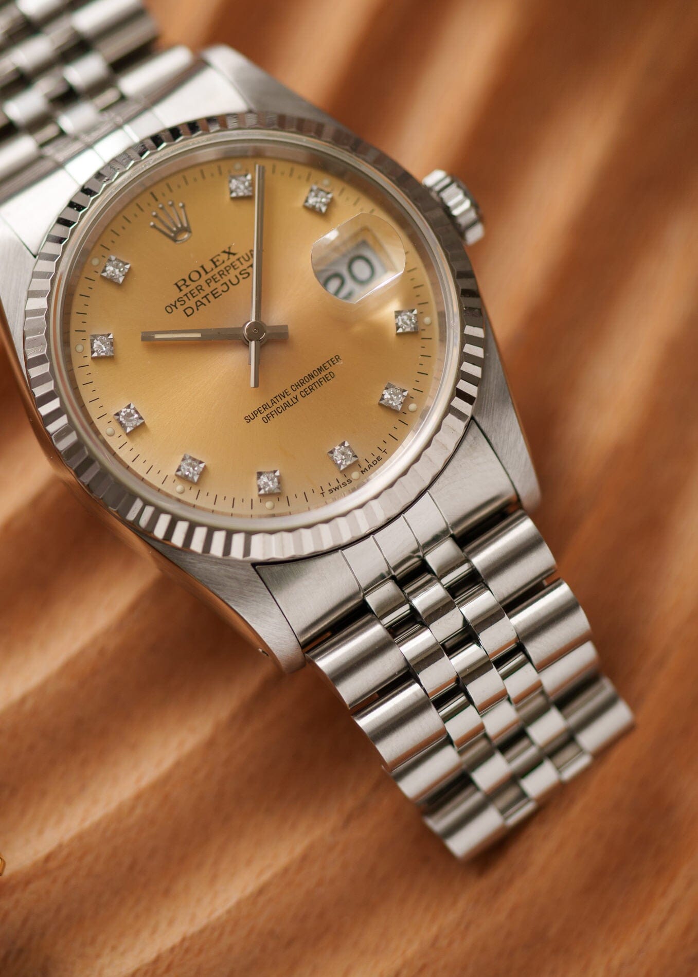 Rolex デイトジャスト 16234 シルバー ダイヤモンドダイアル 箱保証書付き Watch ROLEX