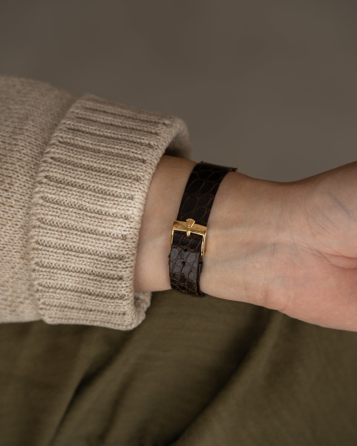 Rolex チェリーニ 4113 YG シャンパンダイアル フルセット Watch ROLEX