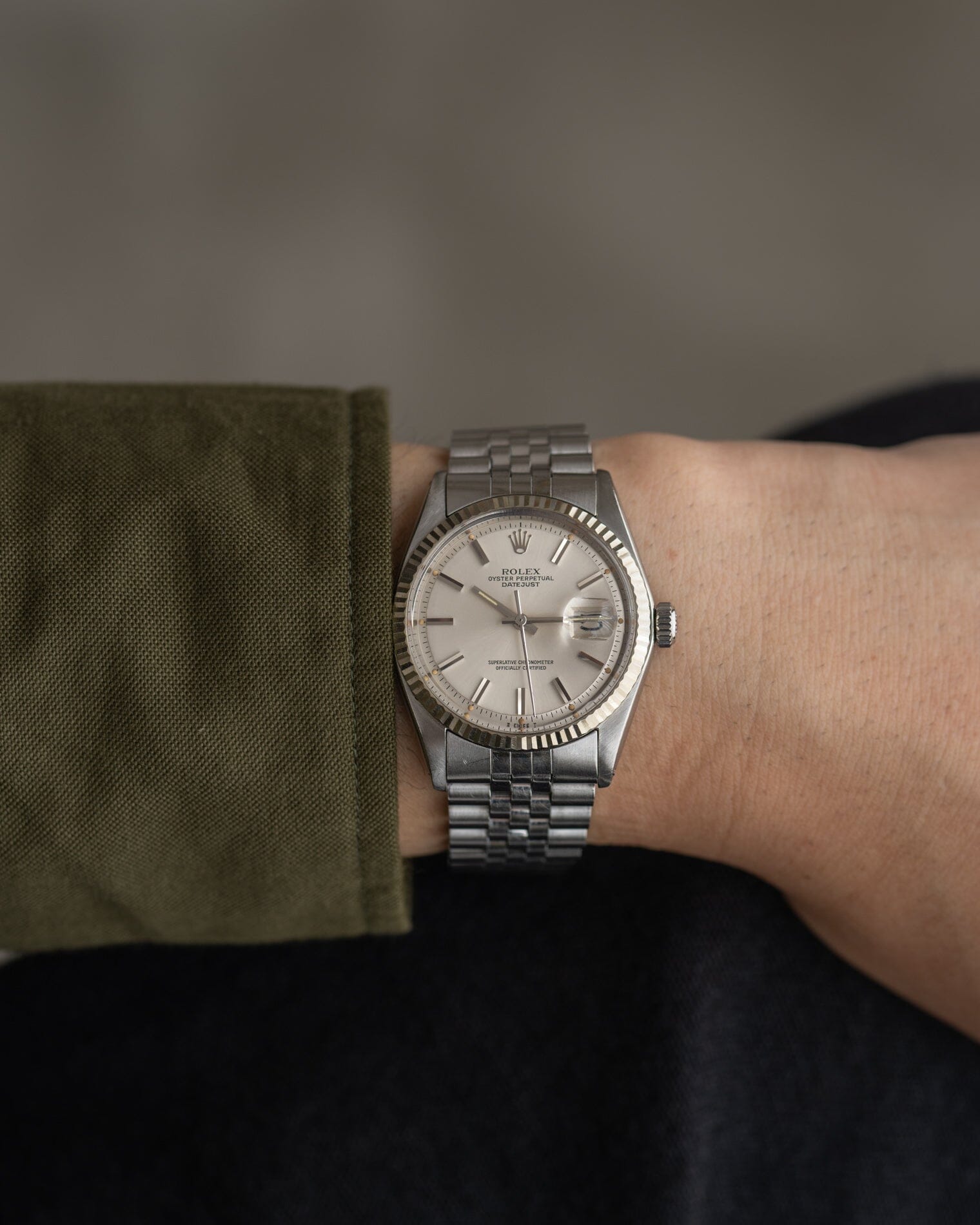 Rolex デイトジャスト 1601 シルバー 保証書付き Watch ROLEX