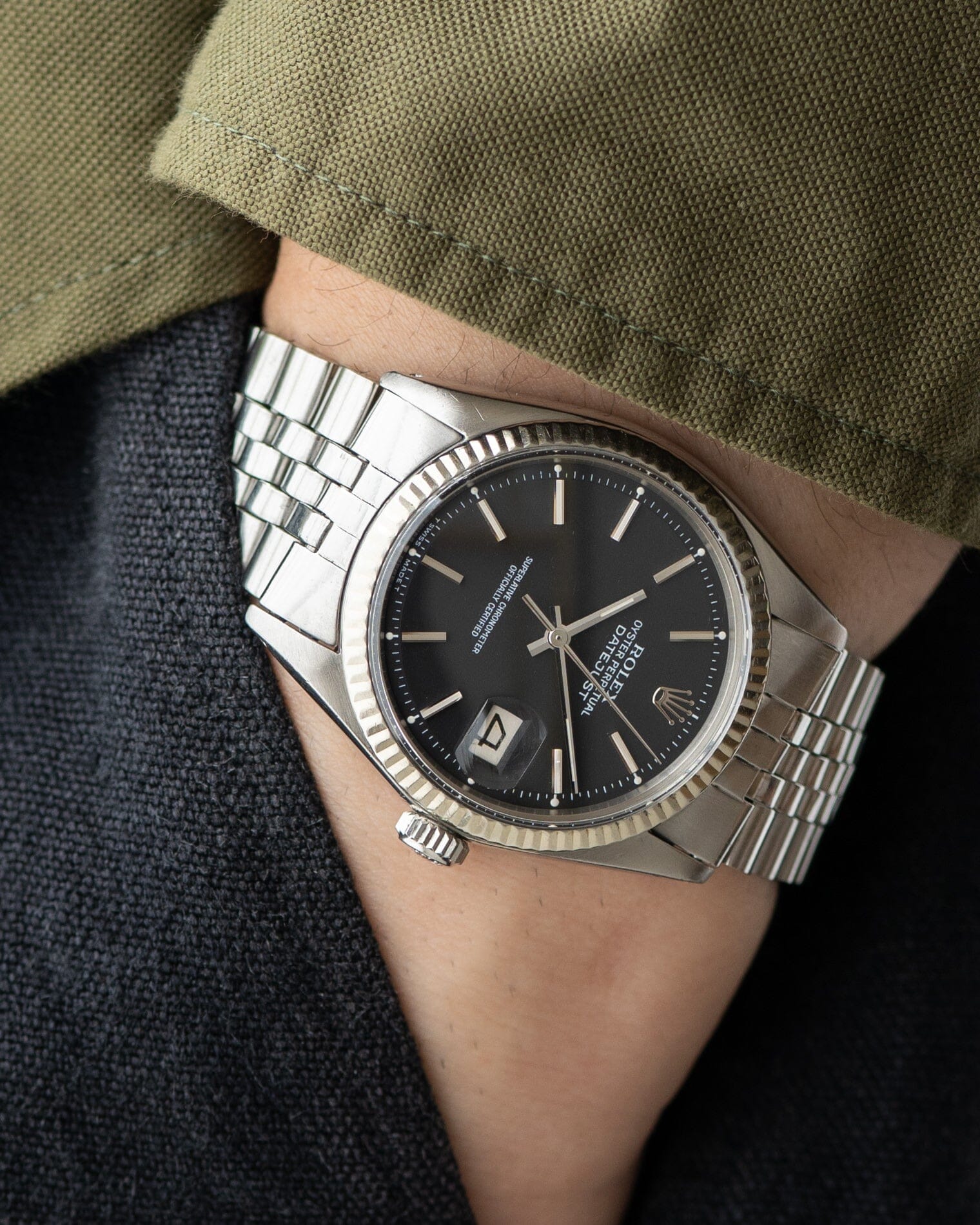 Rolex デイトジャスト 1601 マットブラック Watch ROLEX