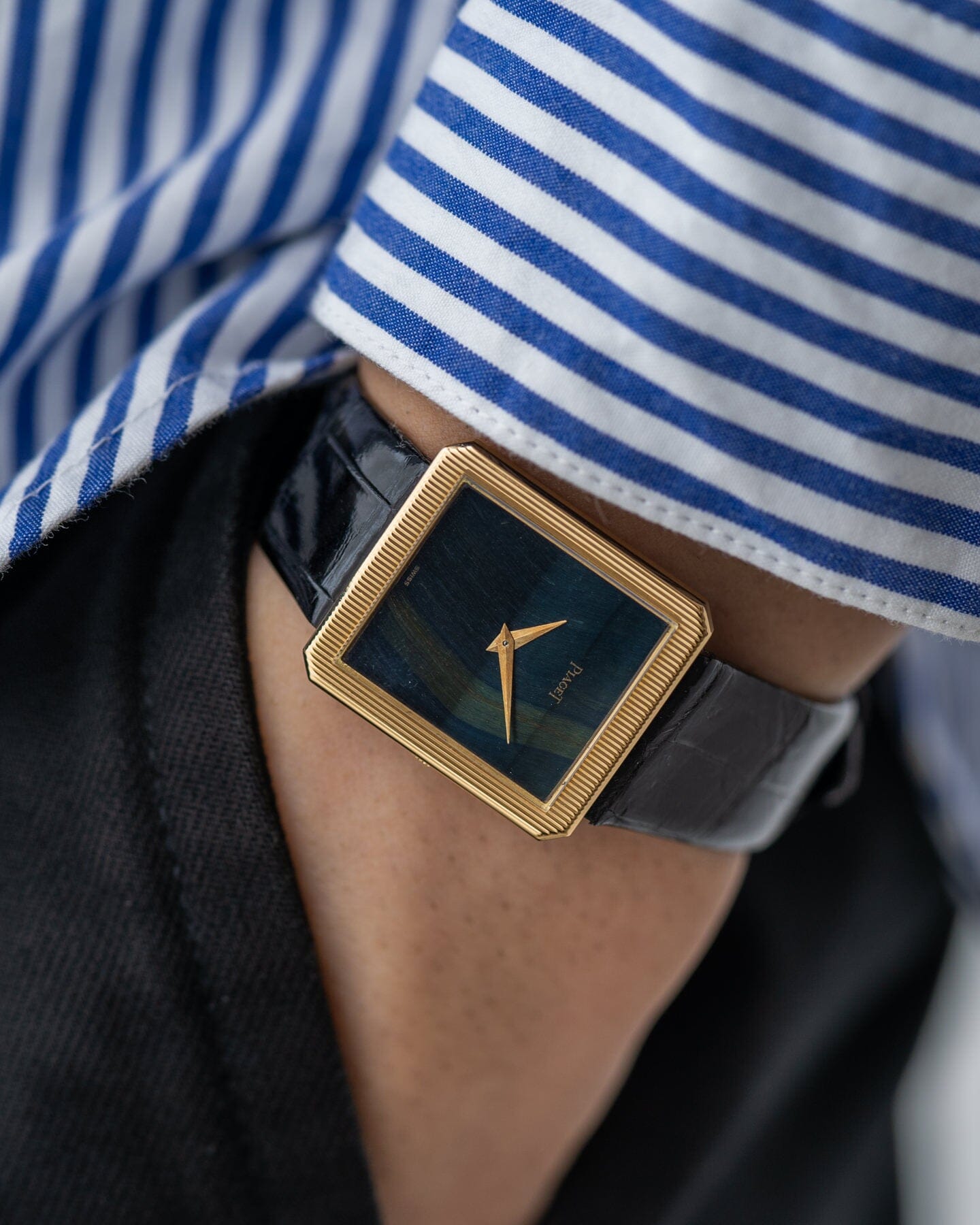 Piaget プロトコール 9154 YG ブルータイガーアイ Watch PIAGET