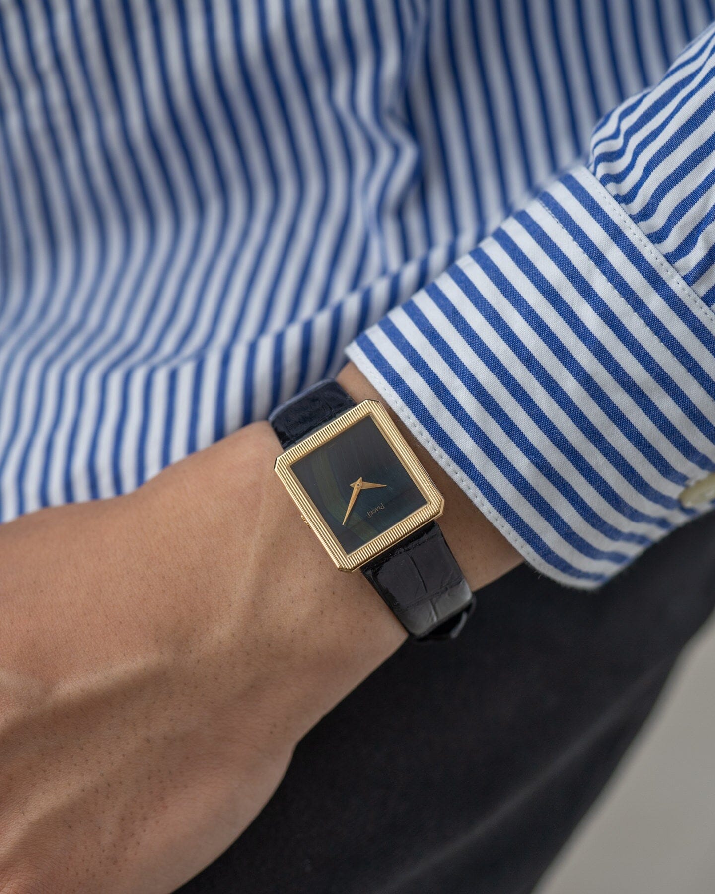 Piaget プロトコール 9154 YG ブルータイガーアイ Watch PIAGET