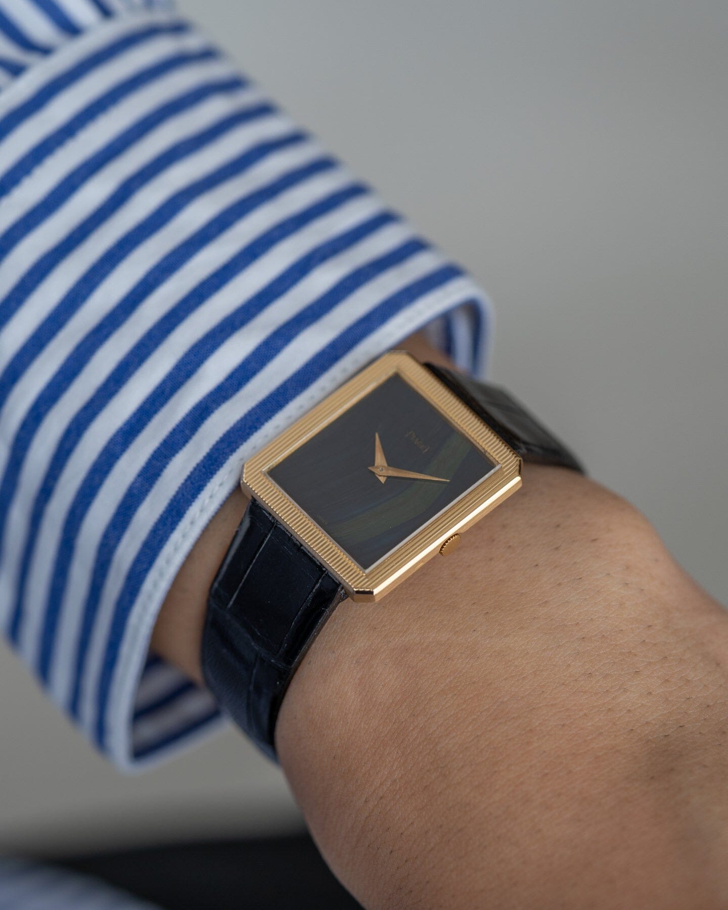 Piaget プロトコール 9154 YG ブルータイガーアイ Watch PIAGET
