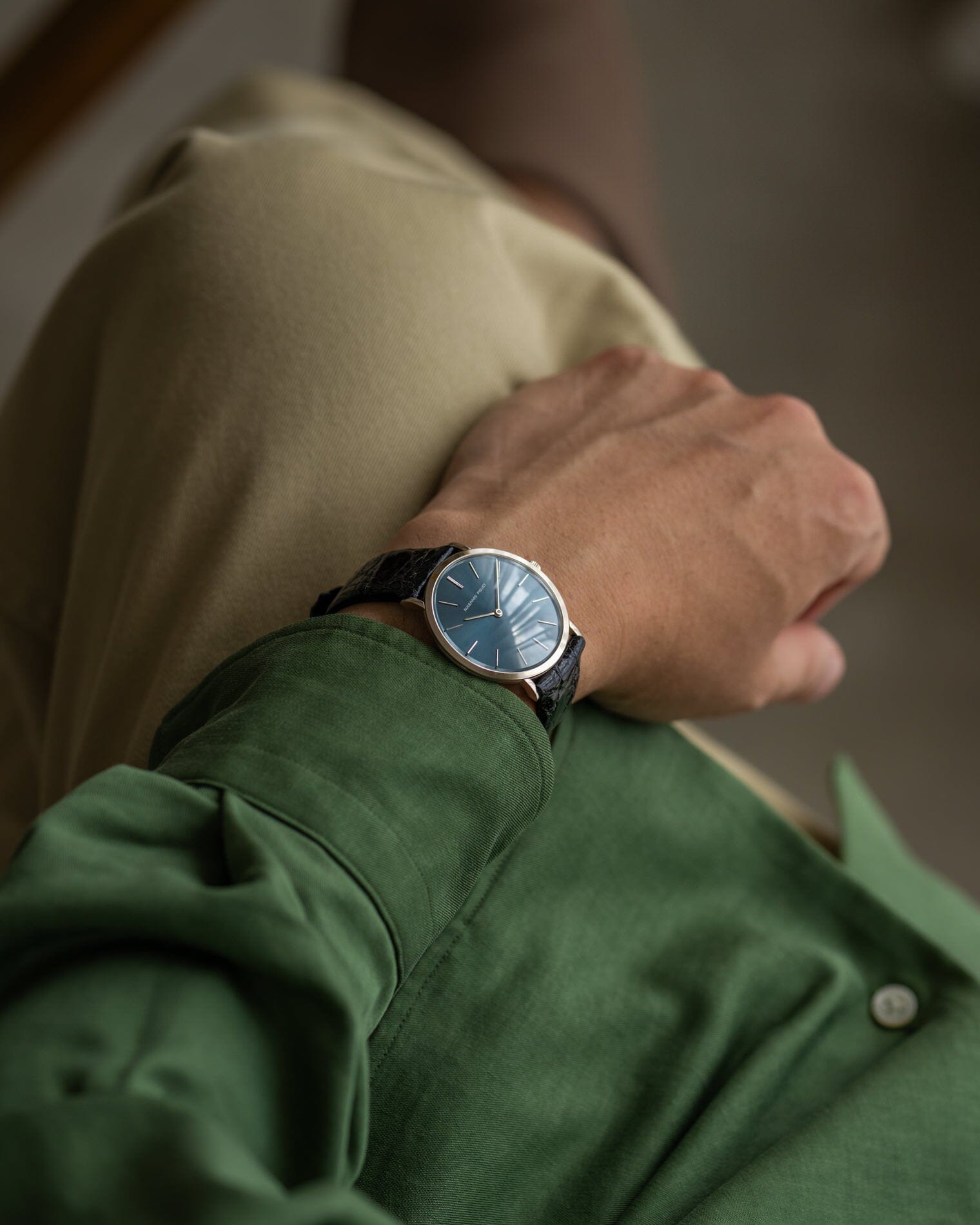 Audemars Piguet ラウンド WG ネイビーブルーダイアル Watch AUDEMARS PIGUET
