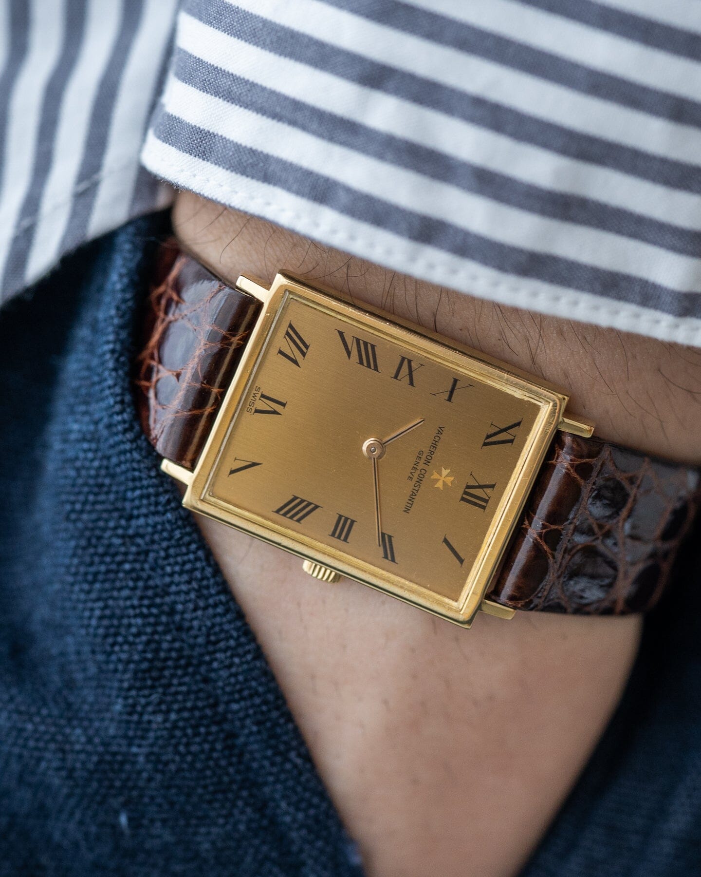 Vacheron Constantin レクタングル 39011 YG シャンパンローマン Watch VACHERON CONSTANTIN