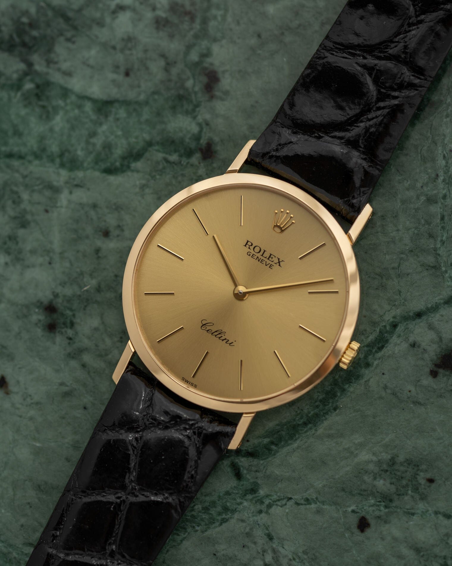 Rolex チェリーニ 4112 YG シャンパンダイアル 国際サービス保証書付き Watch ROLEX