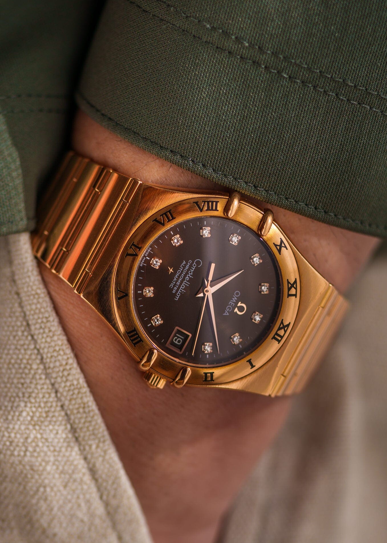 Omega コンステレーション 1103.60.00 RG ブラウンダイヤモンドダイアル フルセット Watch OMEGA