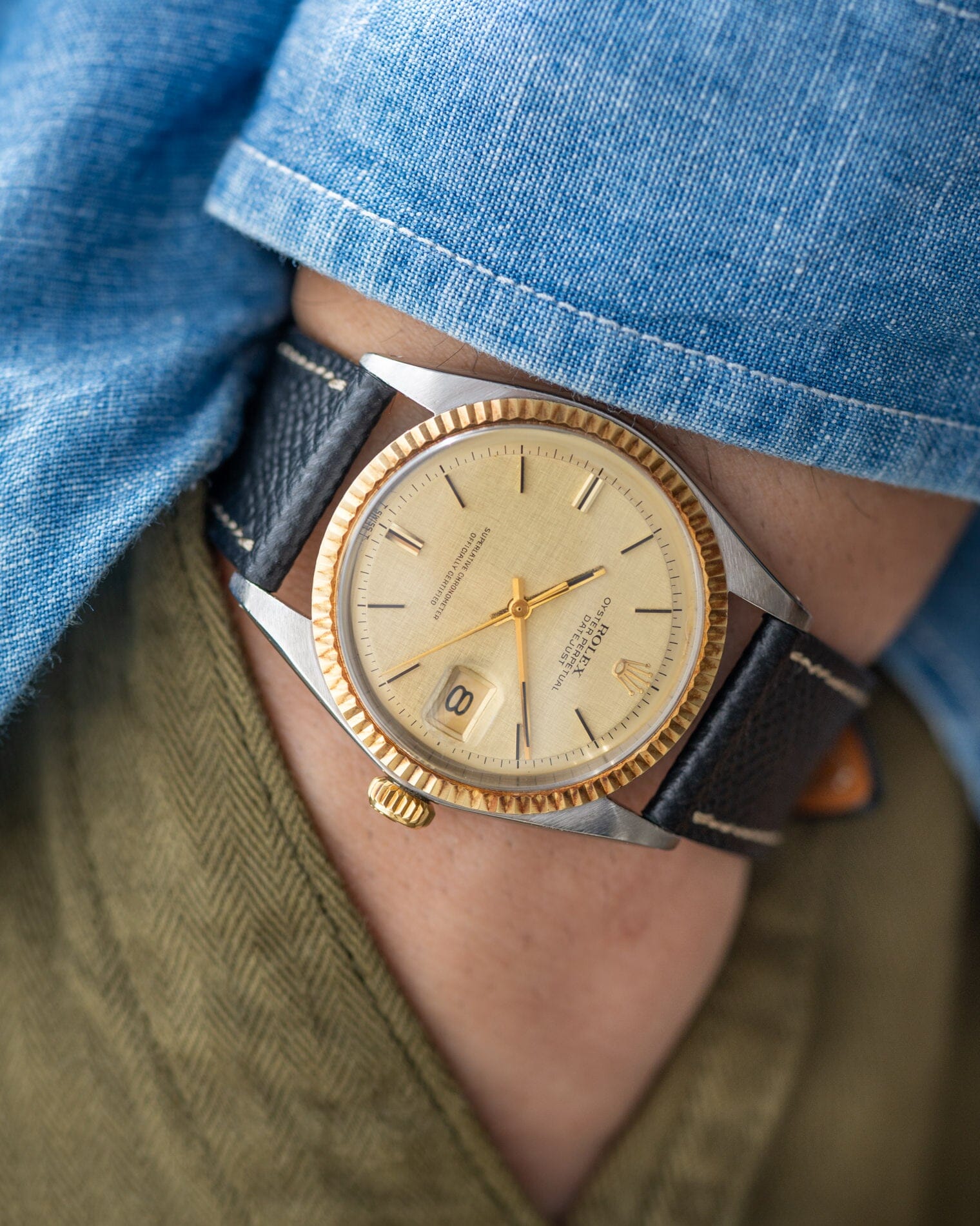 Rolex デイトジャスト 1601 シャンパン絹目ダイアル Watch ROLEX