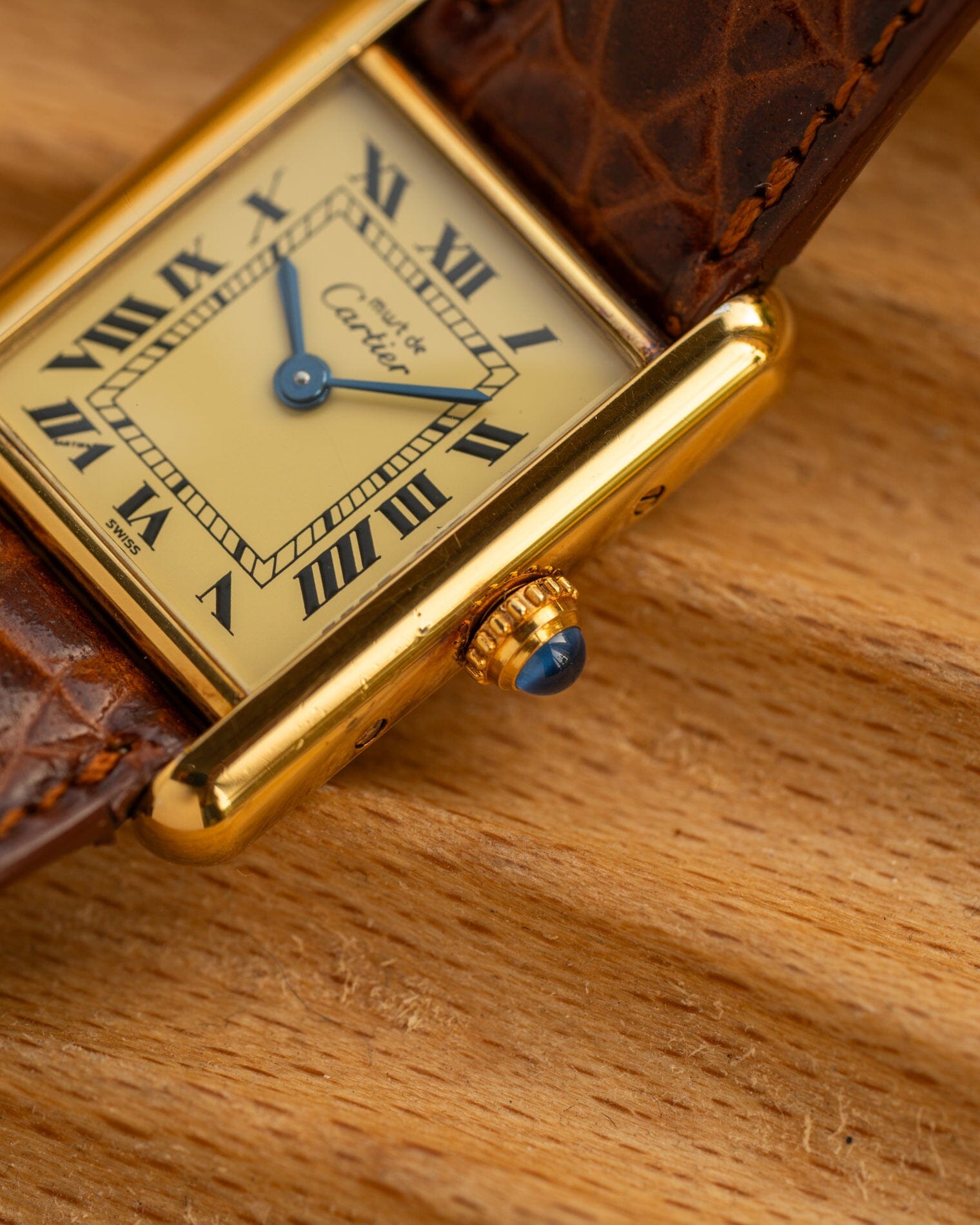 カルティエ マストタンク SM アイボリーローマン QZ Watch CARTIER