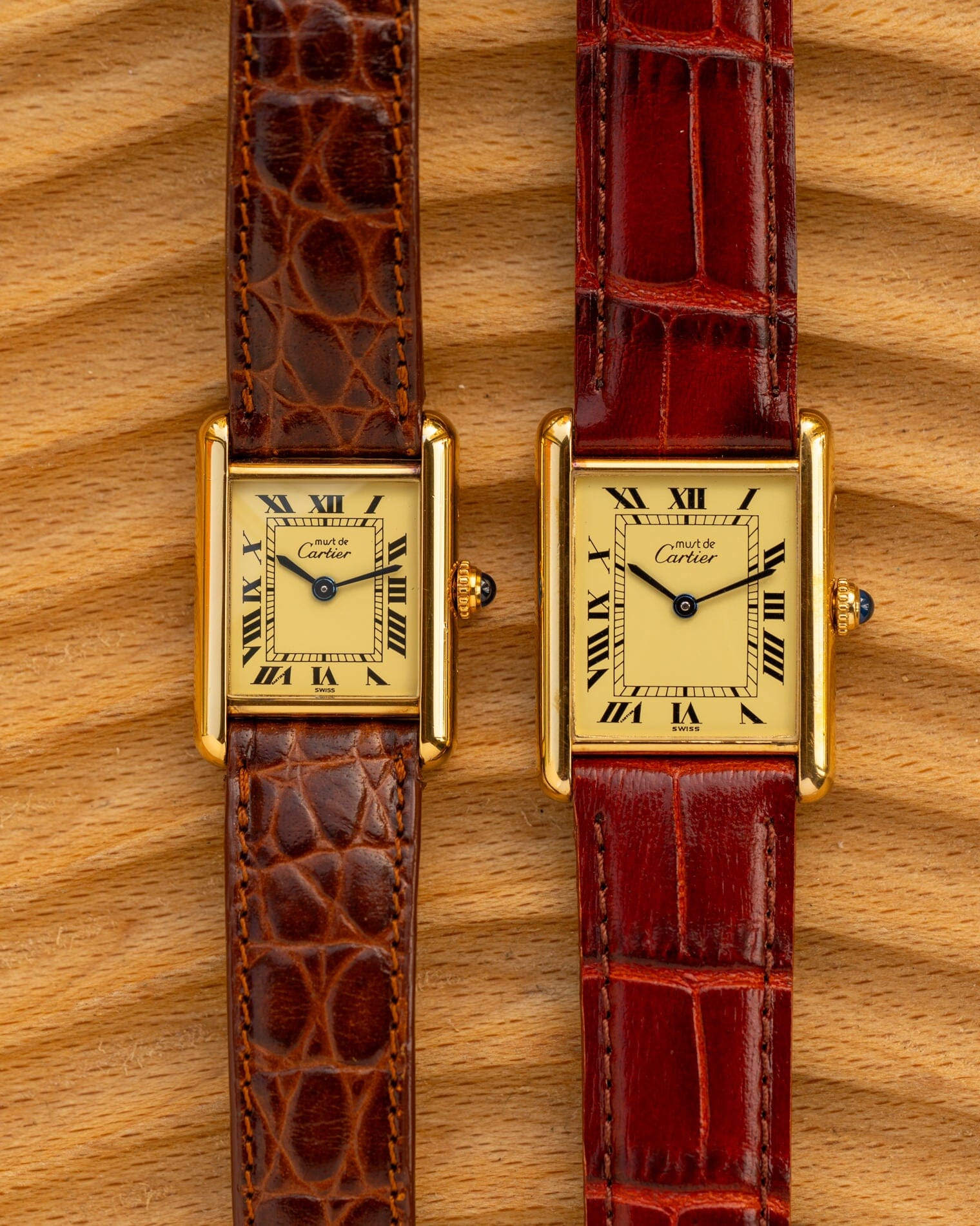 カルティエ マストタンク SM アイボリーローマン QZ Watch CARTIER