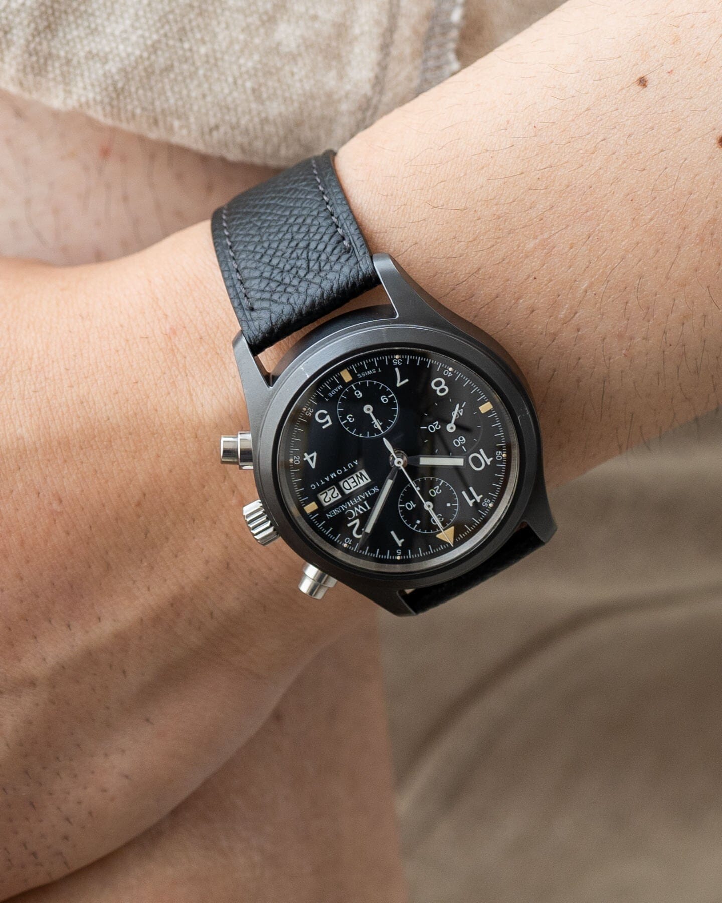 IWC Flieger Chronograph 3705 Black Ceramic Watch IWC