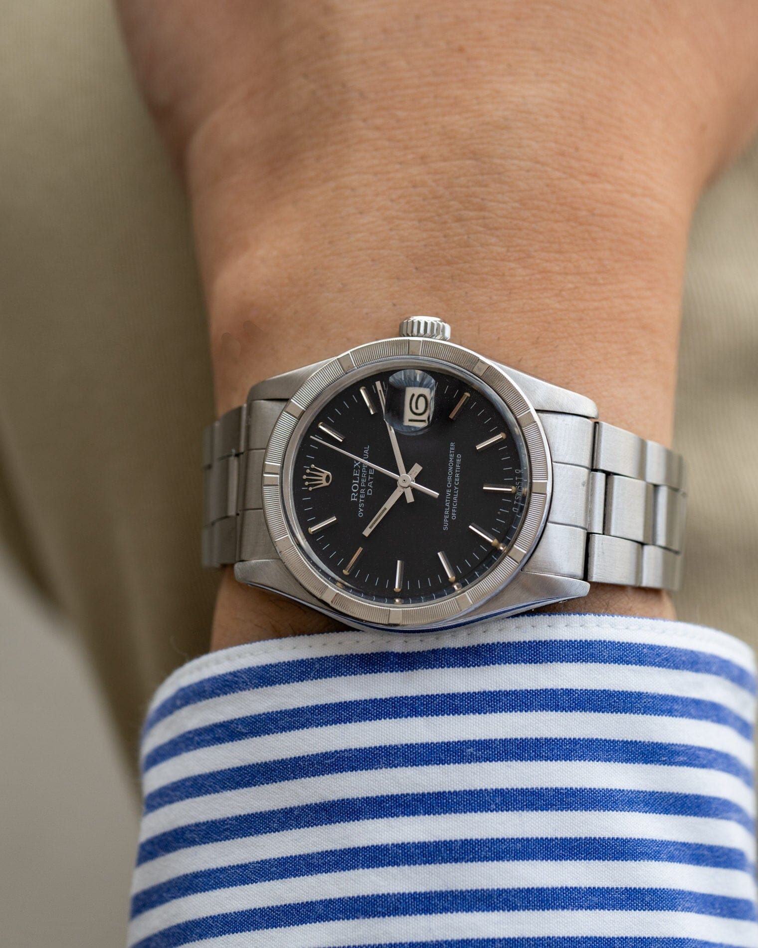 Rolex オイスターパーペチュアル デイト 1501 ブラックシグマダイアル Watch ROLEX