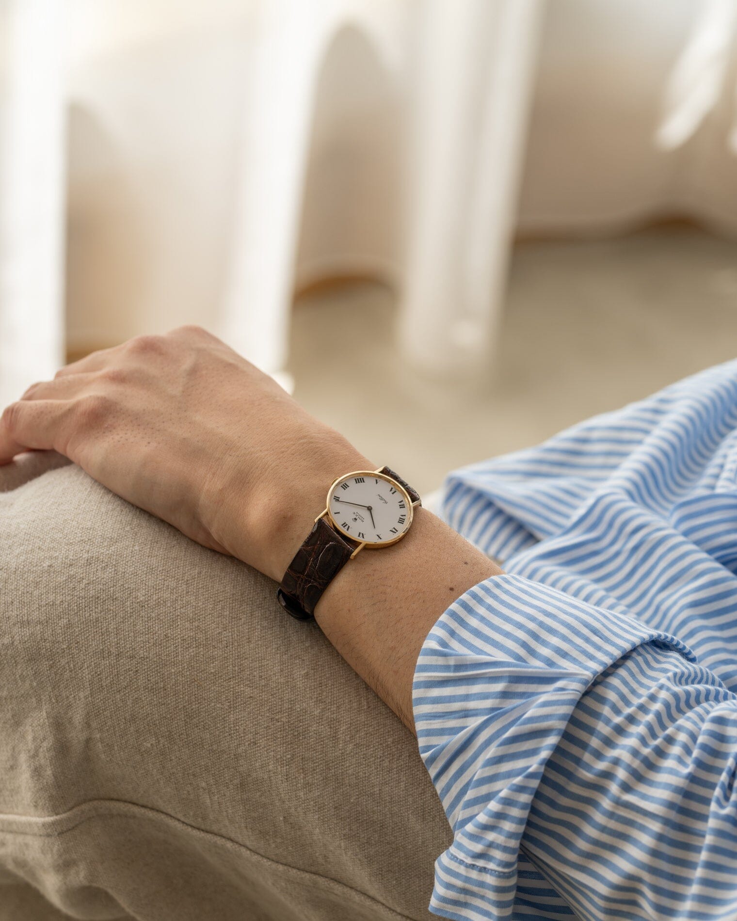 Rolex チェリーニ 3833 YG ホワイトローマン Watch ROLEX