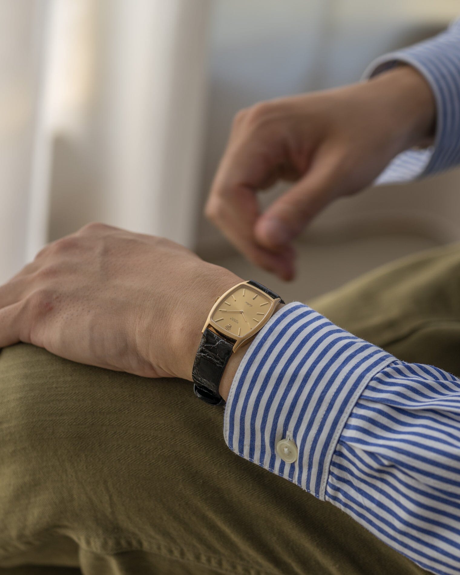 Rolex チェリーニ 3807 YG シャンパンダイアル Watch ROLEX