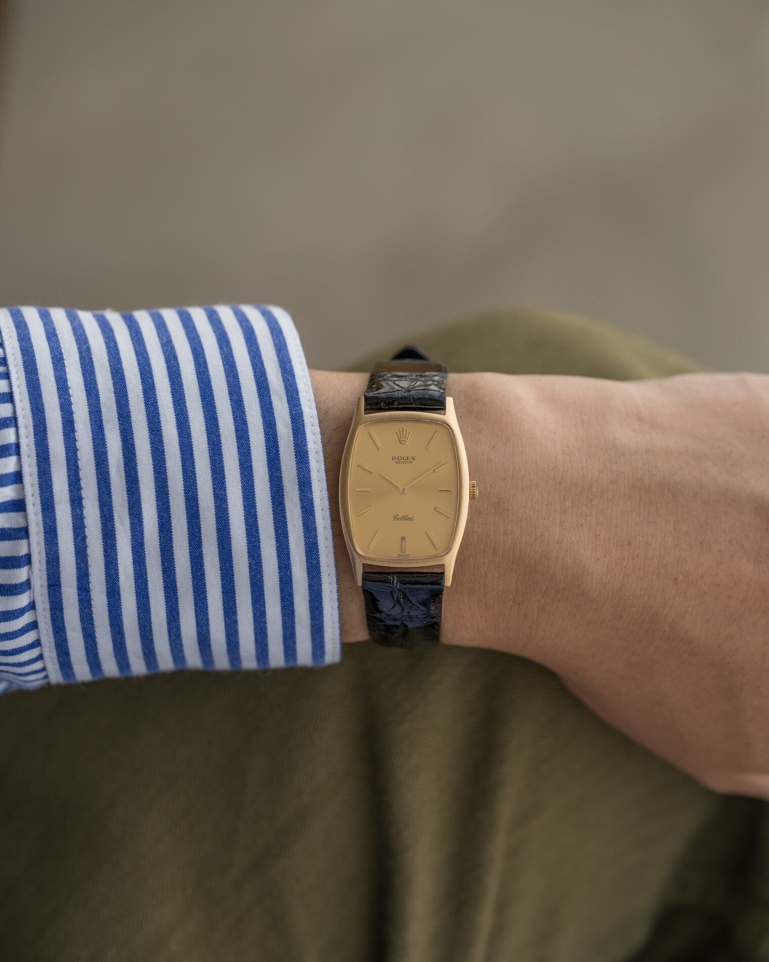 Rolex チェリーニ 3807 YG シャンパンダイアル Watch ROLEX