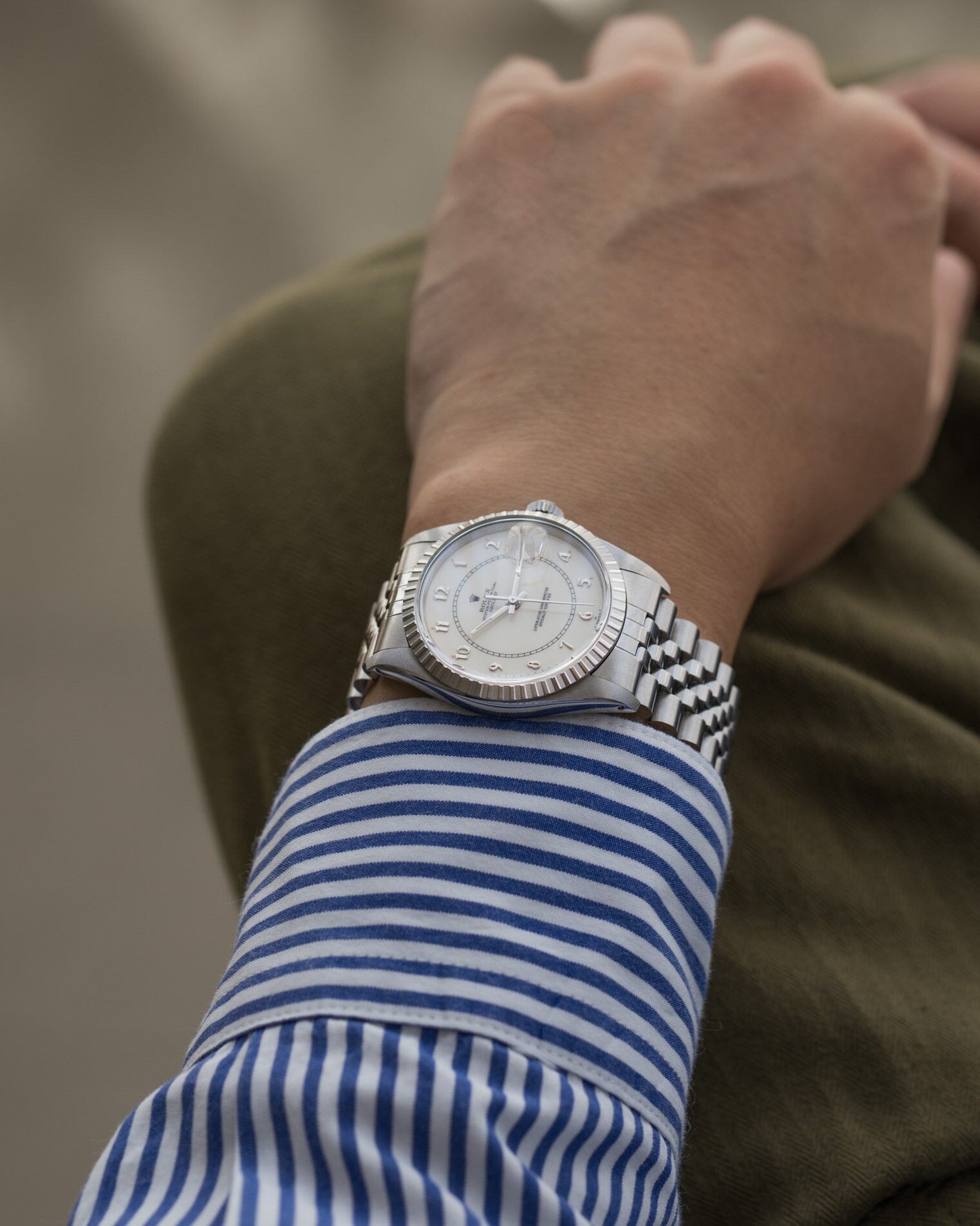 Rolex デイトジャスト 16030 ホワイトボイラーゲージ Watch ROLEX