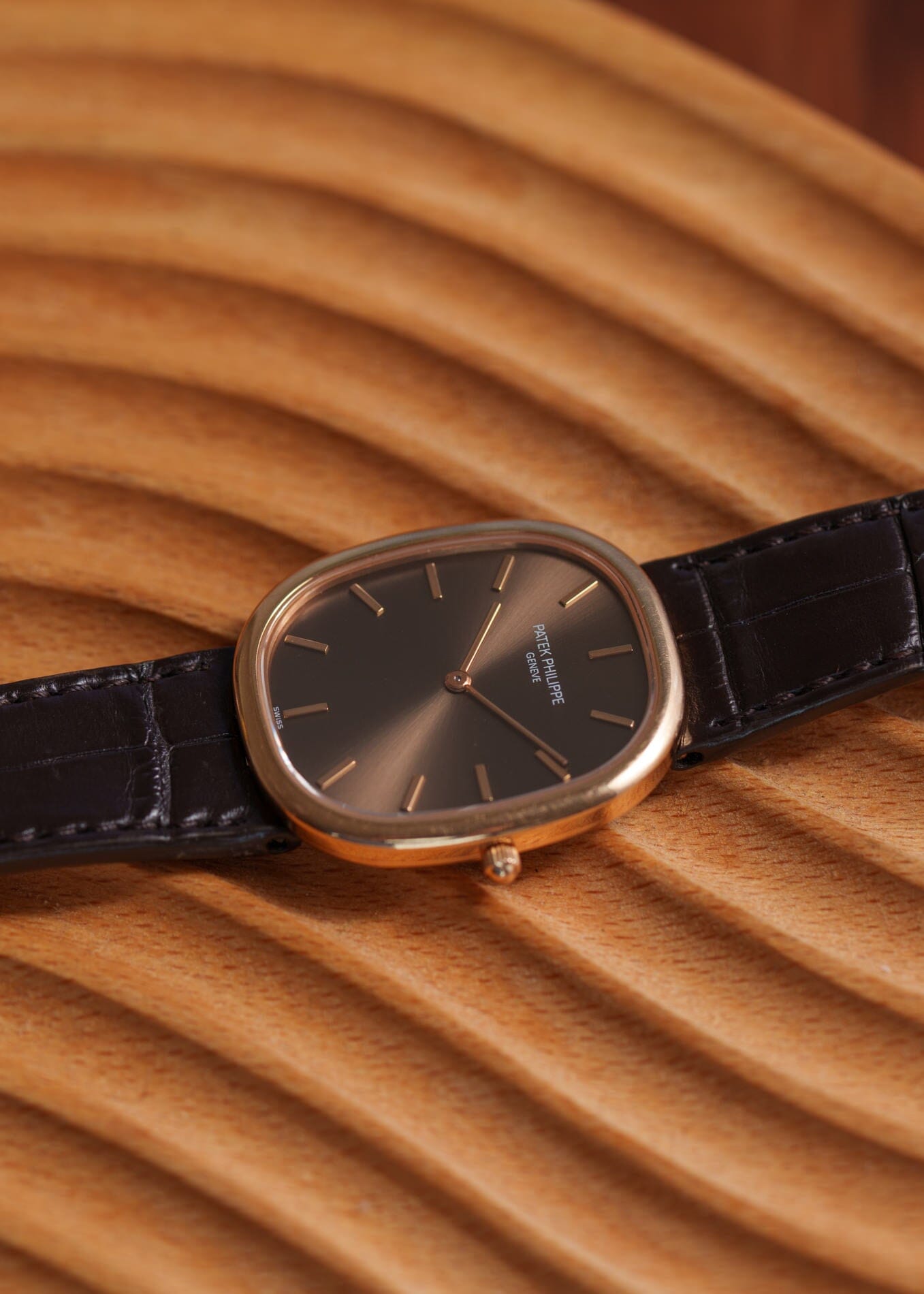 Patek Philippe ゴールデンエリプス 3738 "Jumbo" 自動巻き PG ブラウンダイアル Watch PATEK PHILIPPE