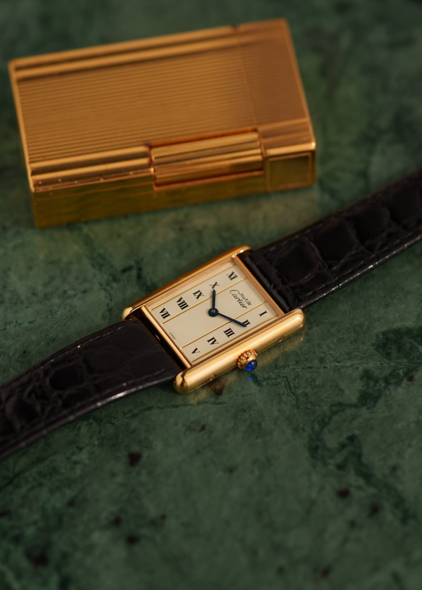 カルティエ マストタンク LM 縦ローマン QZ Watch CARTIER