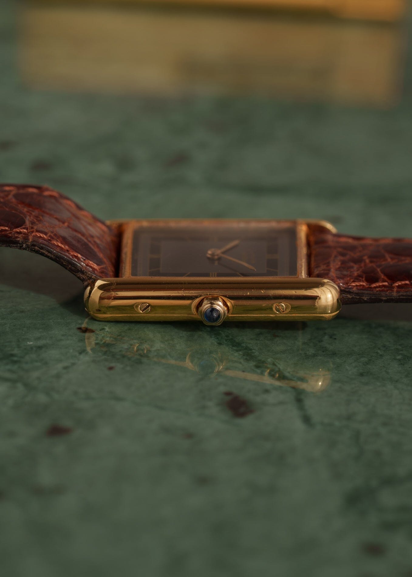 カルティエ マストタンク LM グレー QZ Watch CARTIER