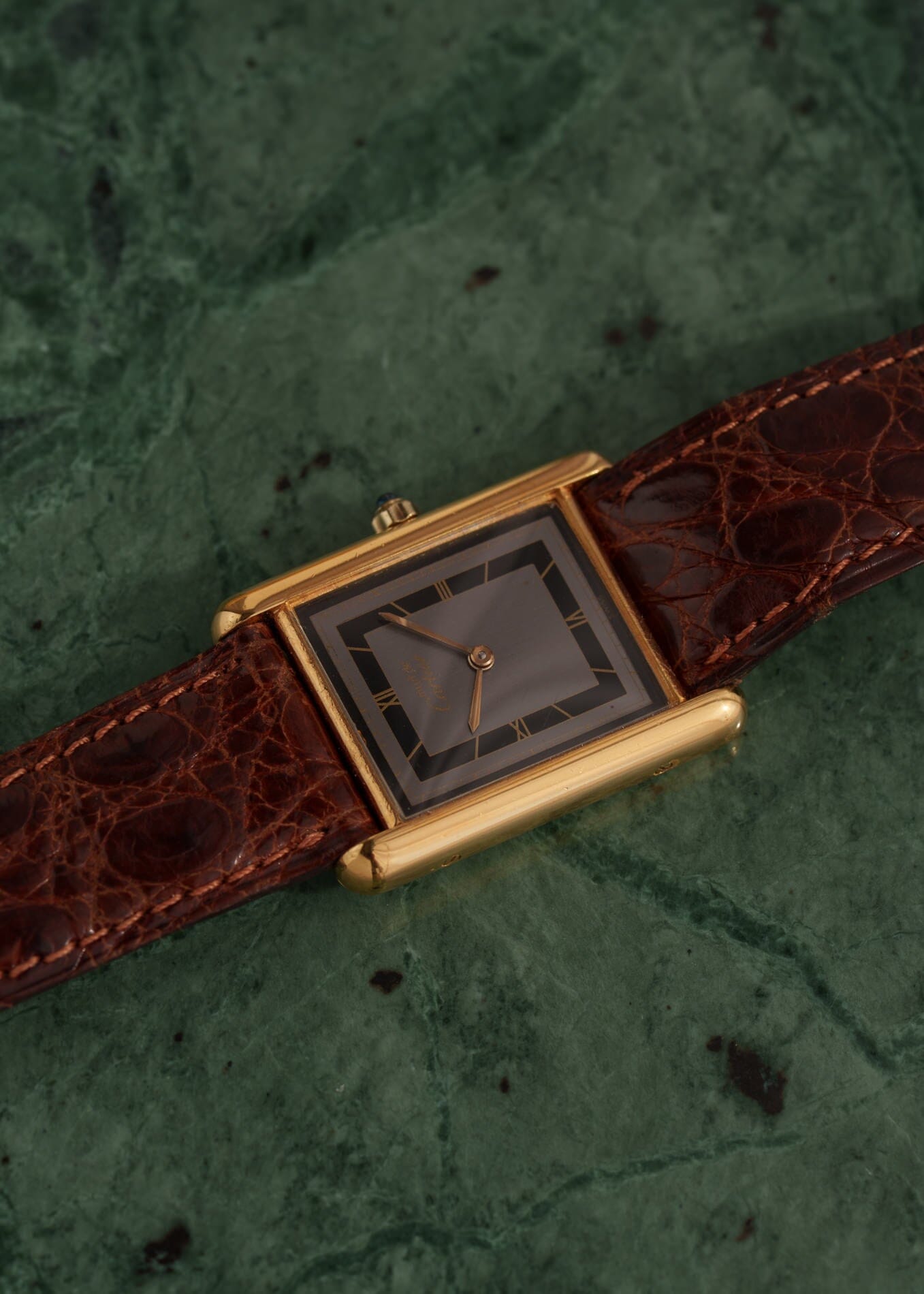 カルティエ マストタンク LM グレー QZ Watch CARTIER