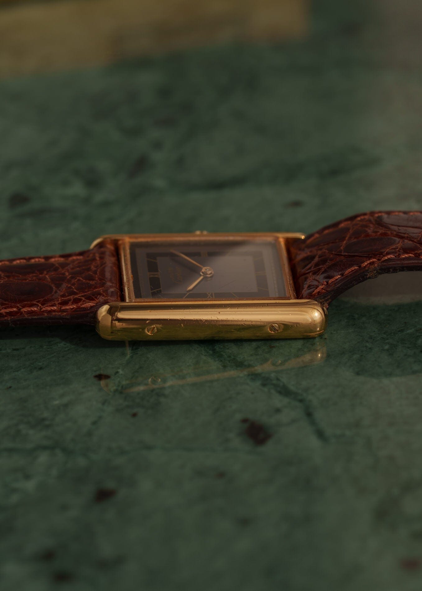 カルティエ マストタンク LM グレー QZ Watch CARTIER