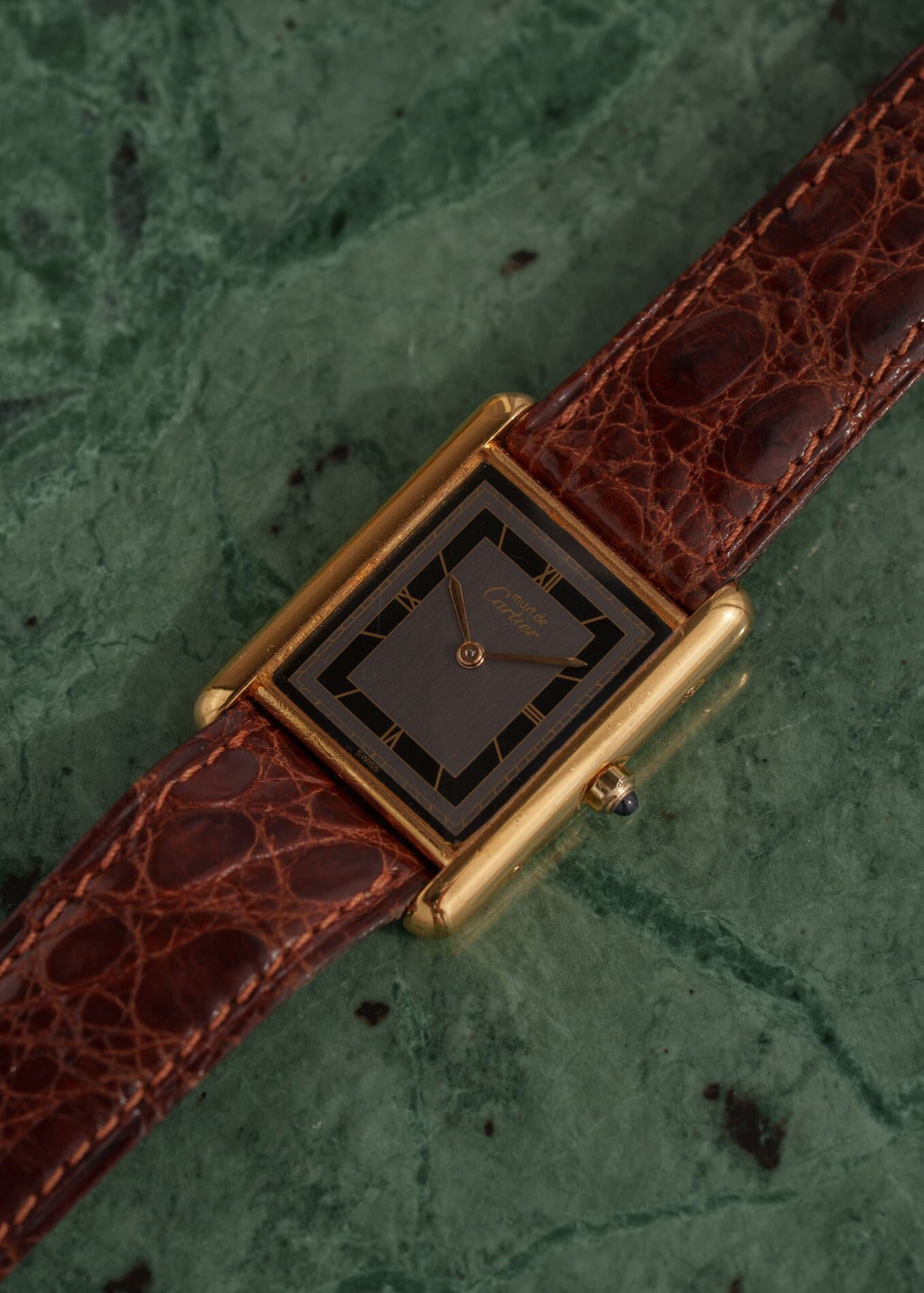 カルティエ マストタンク LM グレー QZ Watch CARTIER