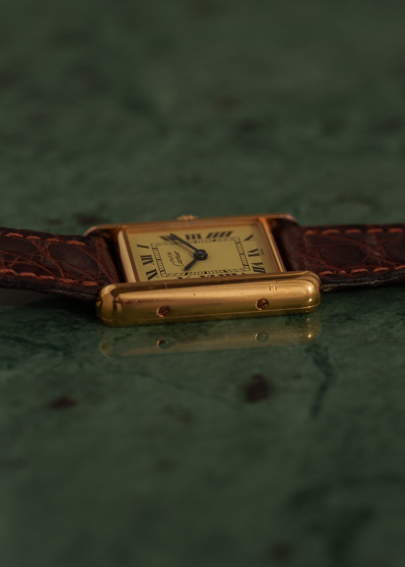 カルティエ マストタンク SM アイボリーローマン QZ 箱付き Watch CARTIER