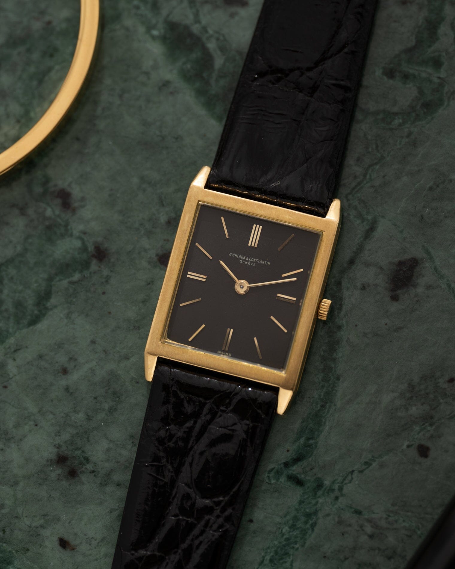 Vacheron Constantin レクタングル 6791 "タンク" YG ダークグレーダイアル Watch VACHERON CONSTANTIN