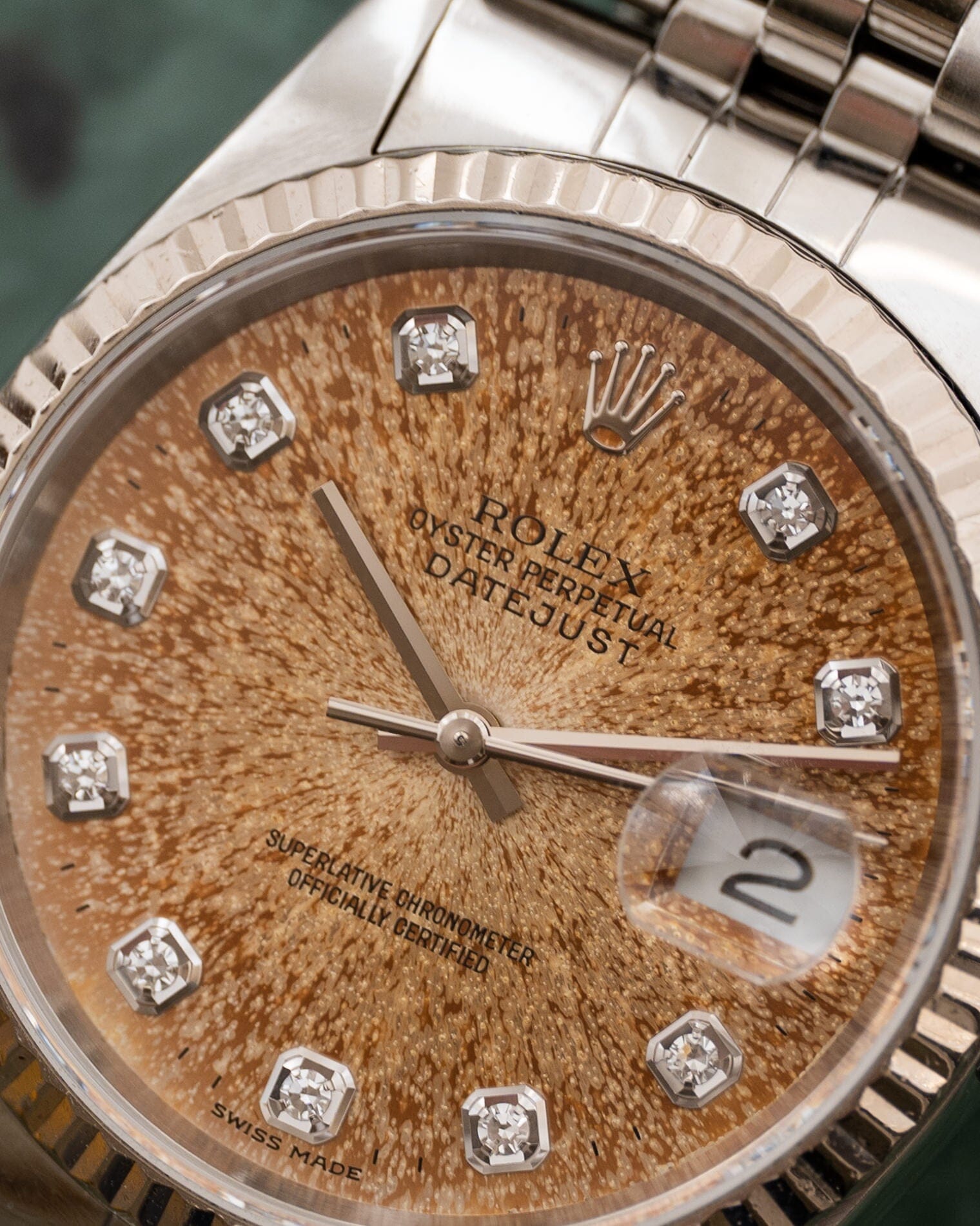 Rolex デイトジャスト 16234G パティナ ダイヤモンドダイアル 箱保証書付 Watch ROLEX