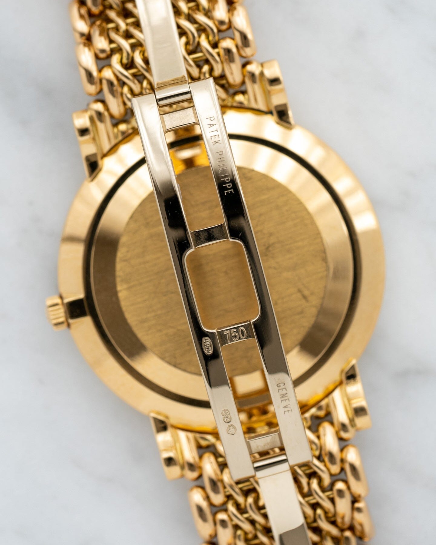 Patek Philippe カラトラバ 5022 YG ホワイトギョーシェダイアル Watch PATEK PHILIPPE