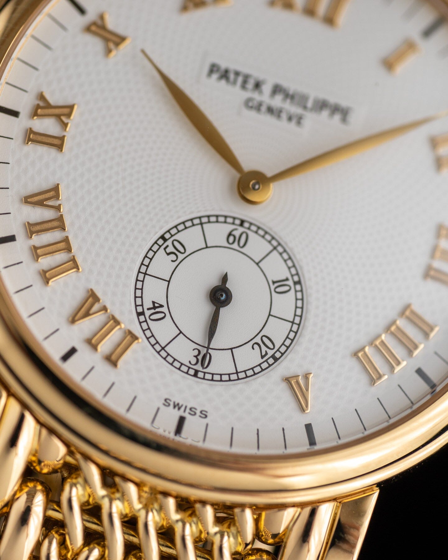 Patek Philippe カラトラバ 5022 YG ホワイトギョーシェダイアル Watch PATEK PHILIPPE
